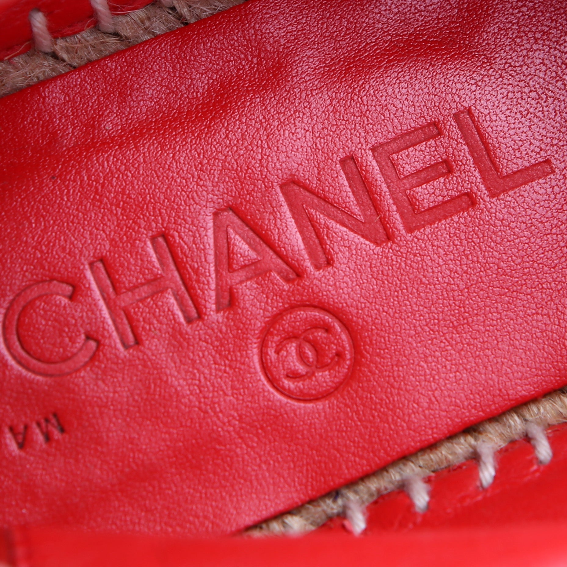 Chanel Tweed CC Espadrilles Size 36 Pink/Red