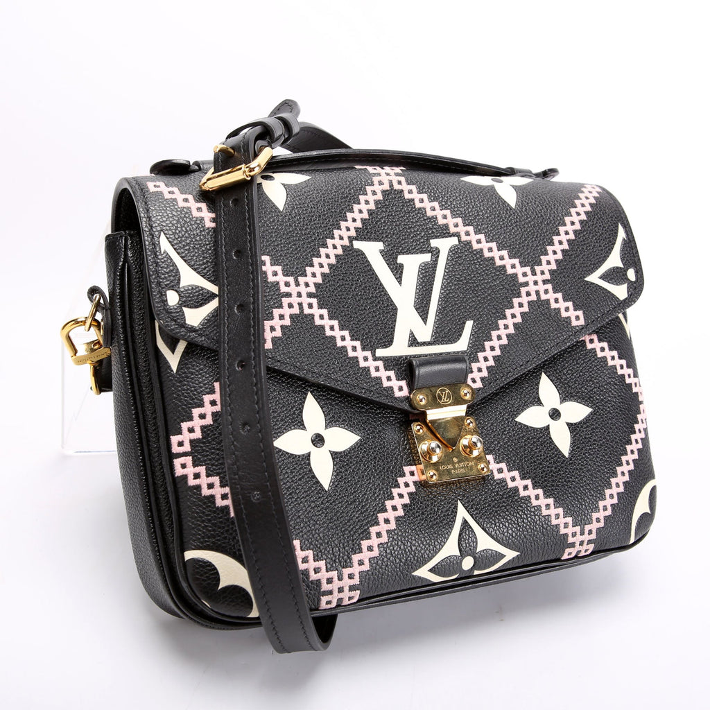 Louis Vuitton Pochette Metis Empreinte Giant Broderies Black/Pink