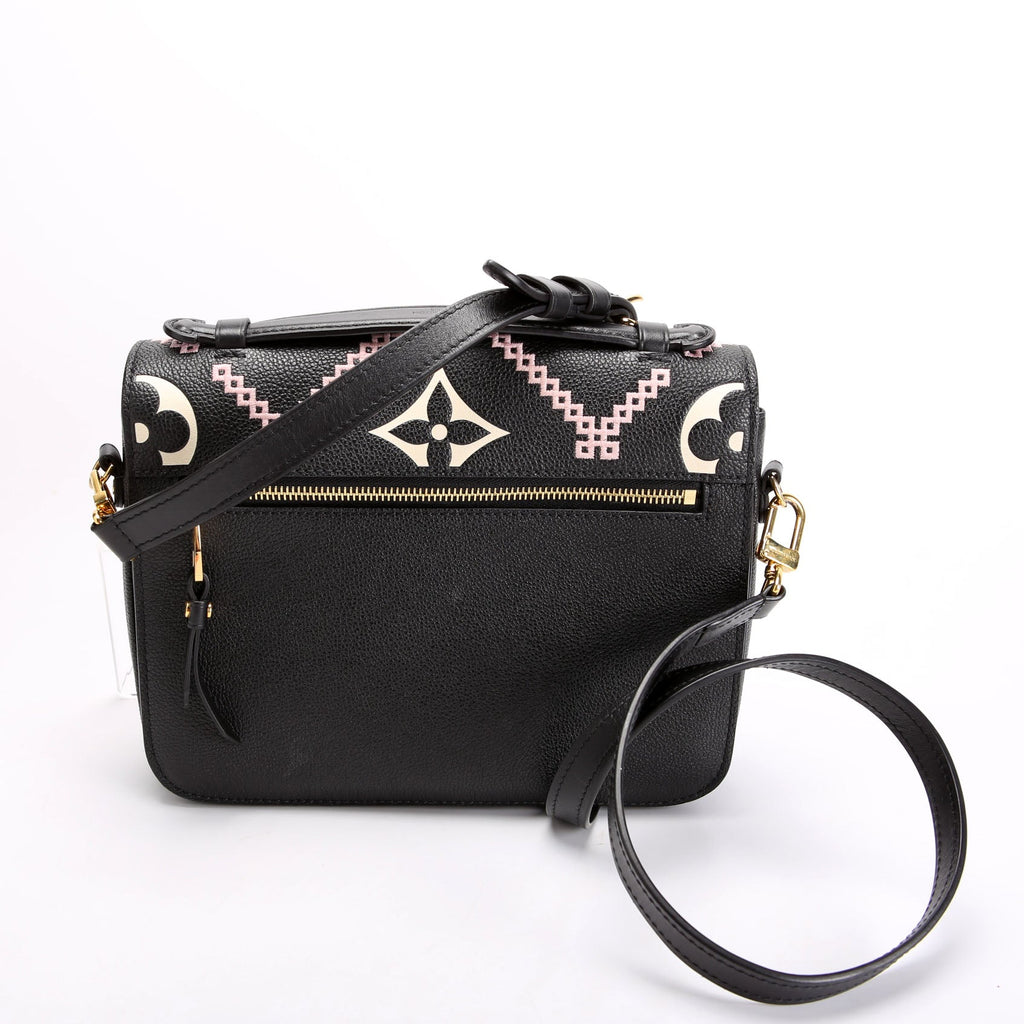 Louis Vuitton Pochette Metis Empreinte Giant Broderies Black/Pink