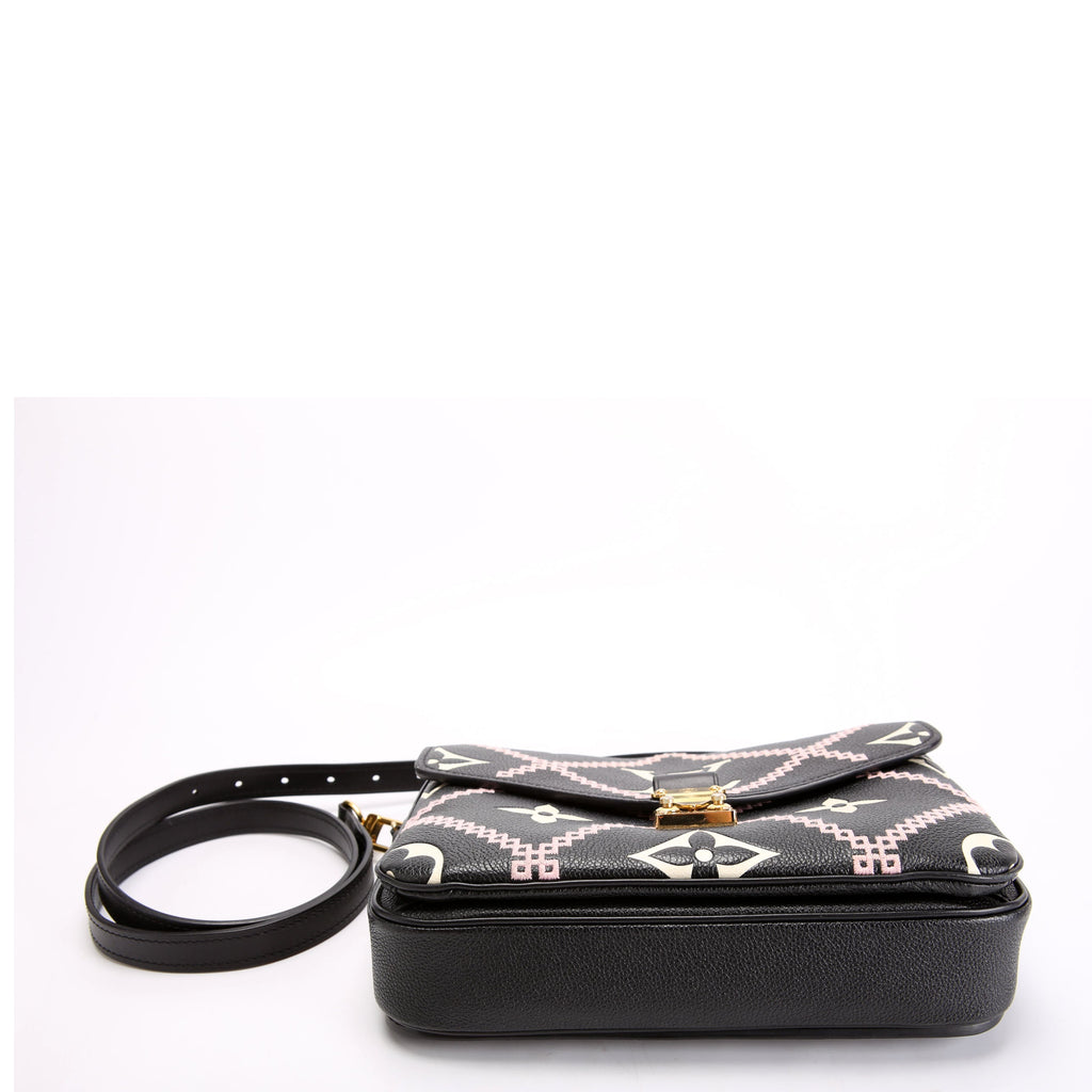 Louis Vuitton Pochette Metis Empreinte Giant Broderies Black/Pink