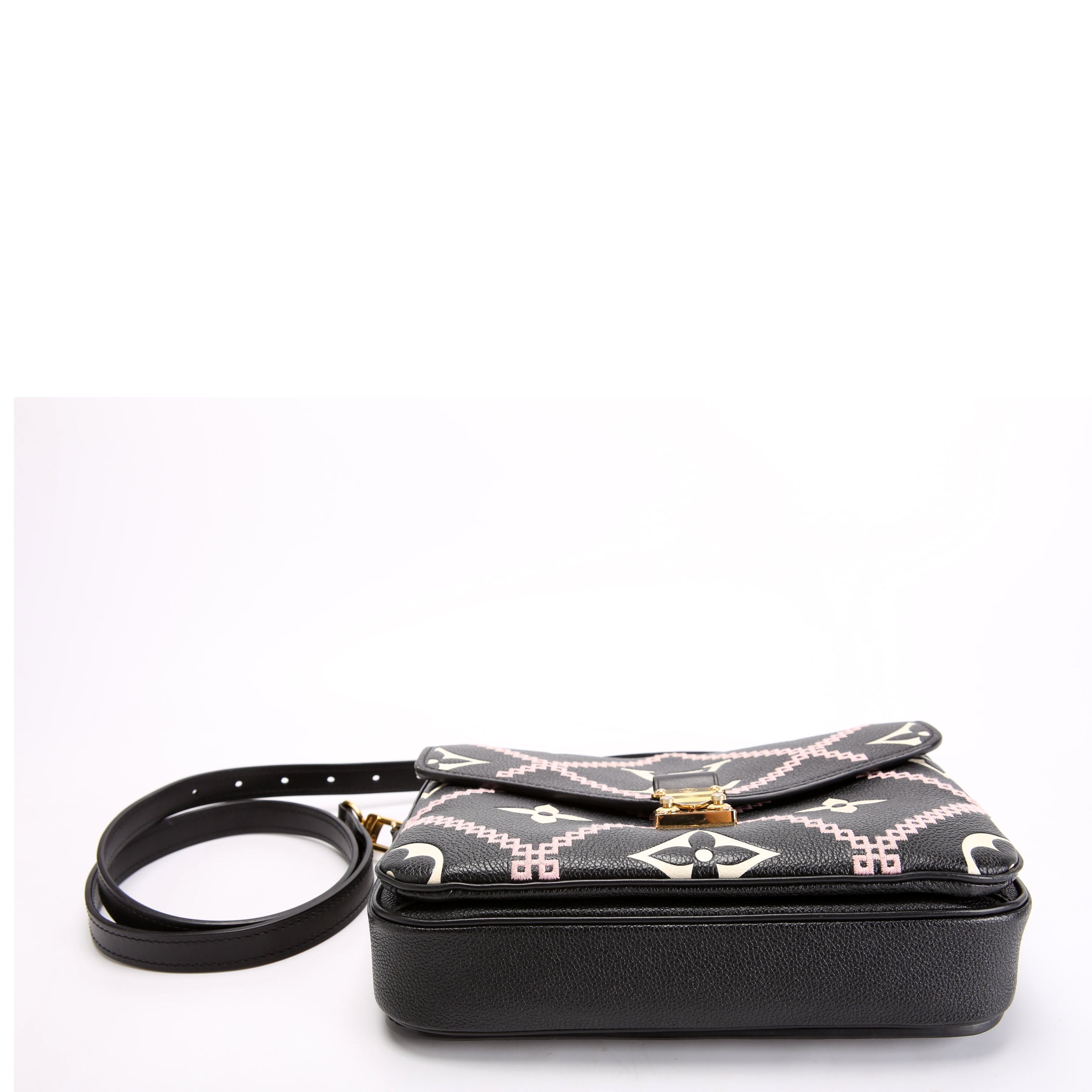 Louis Vuitton Pochette Metis Empreinte Giant Broderies Black/Pink