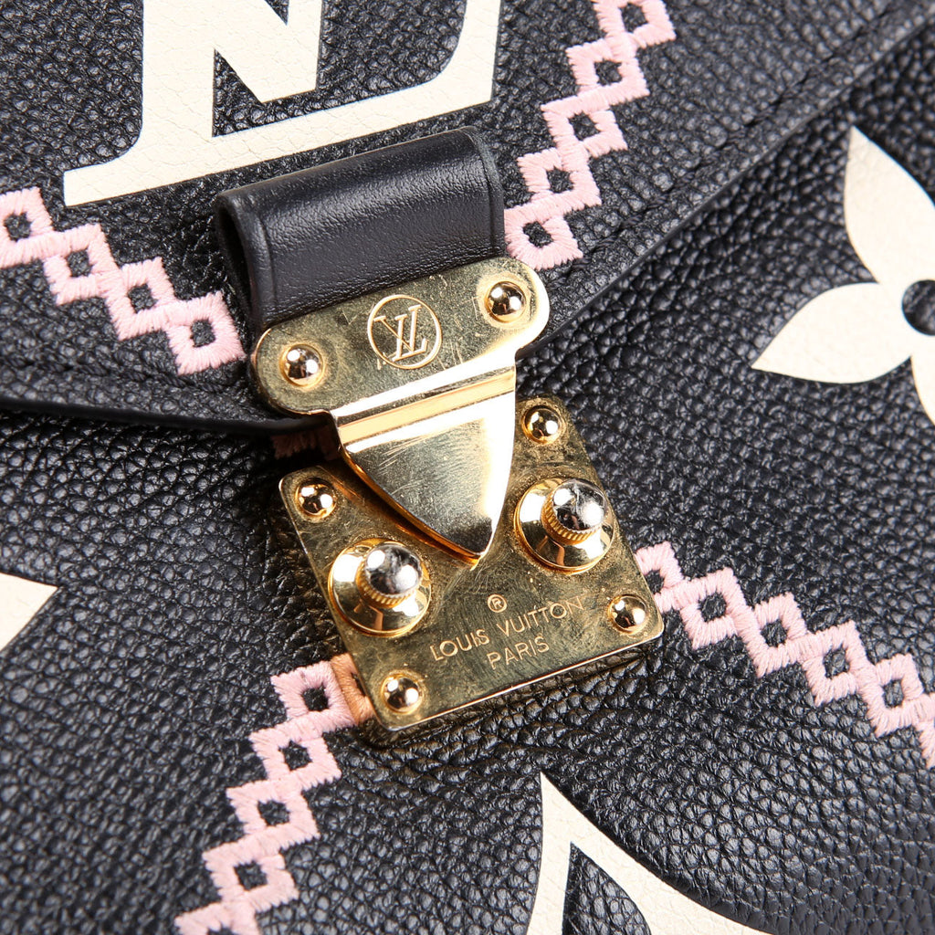 Louis Vuitton Pochette Metis Empreinte Giant Broderies Black/Pink