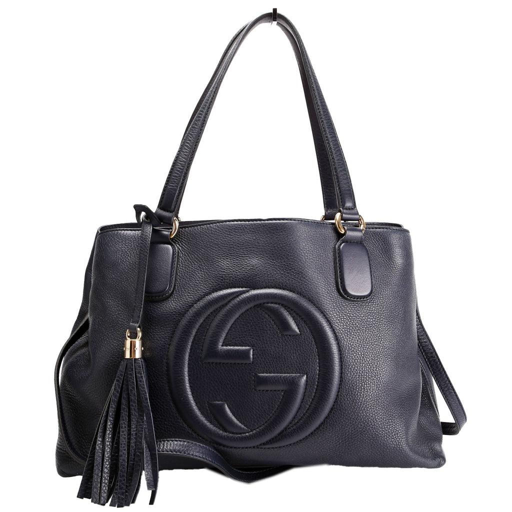 Gucci 308363 Soho Medium Working Tote Navy