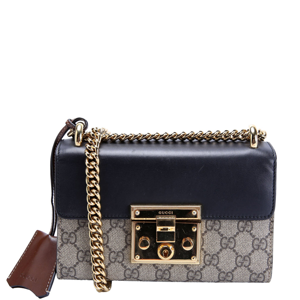 Gucci 409487 Padlock GG Supreme Small Black