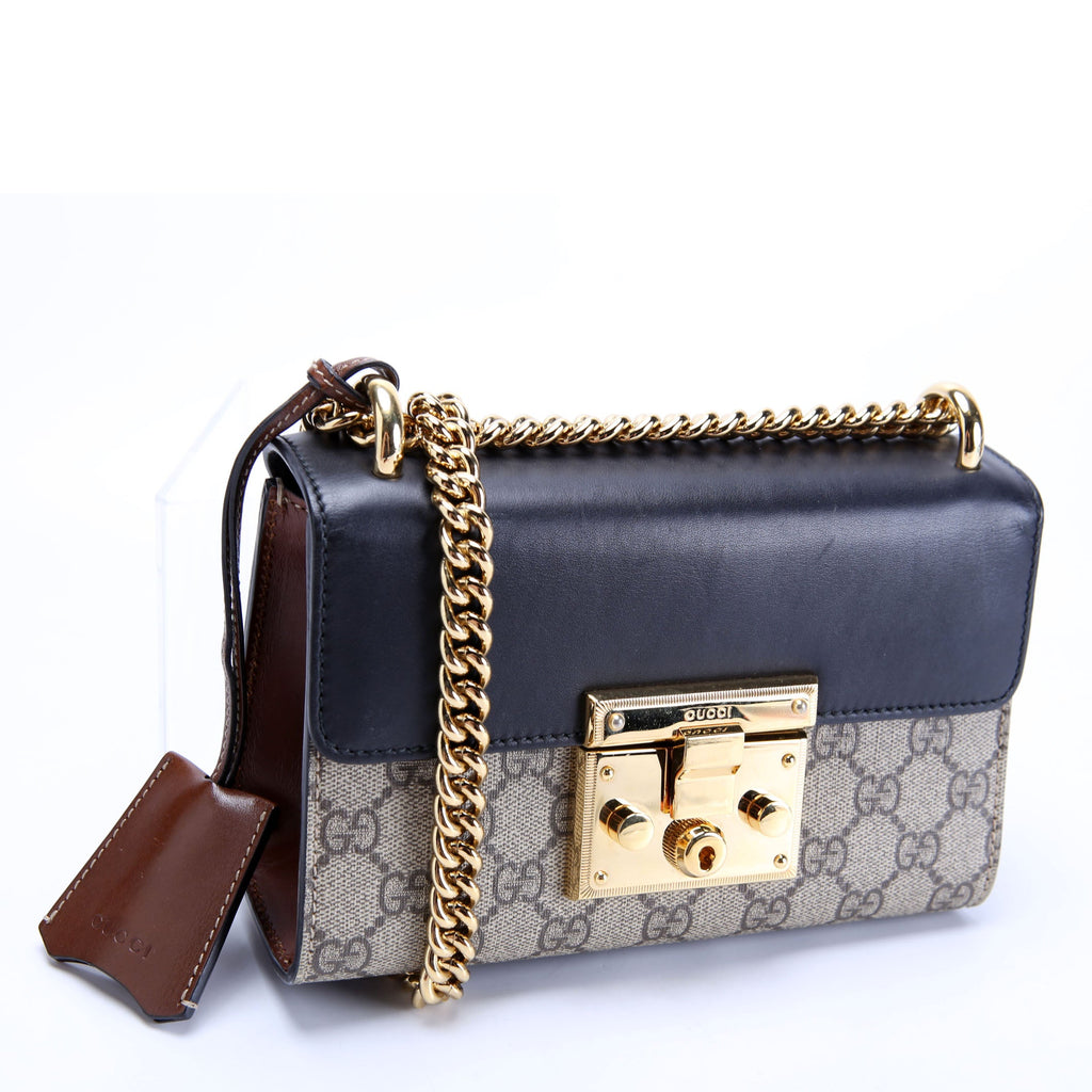 Gucci 409487 Padlock GG Supreme Small Black