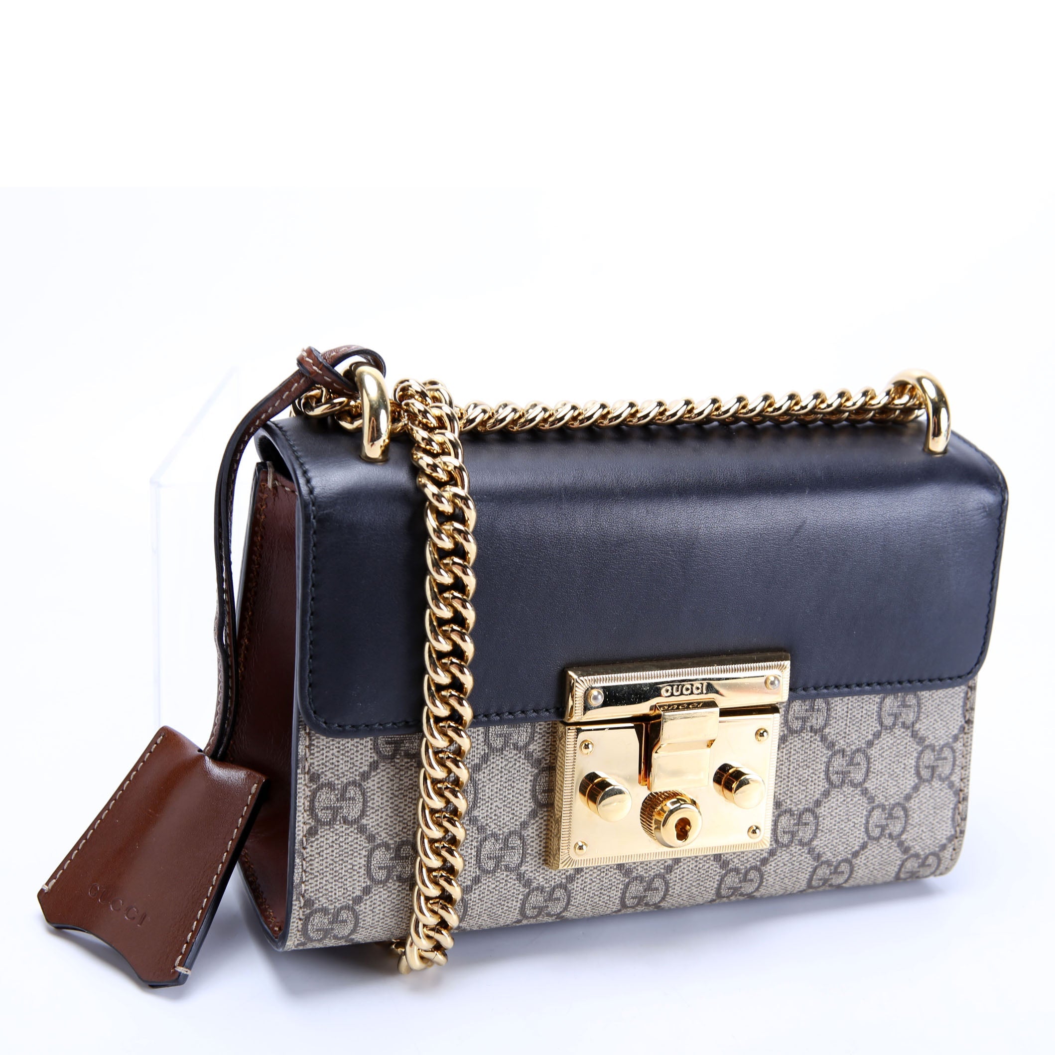 Gucci 409487 Padlock GG Supreme Small Black