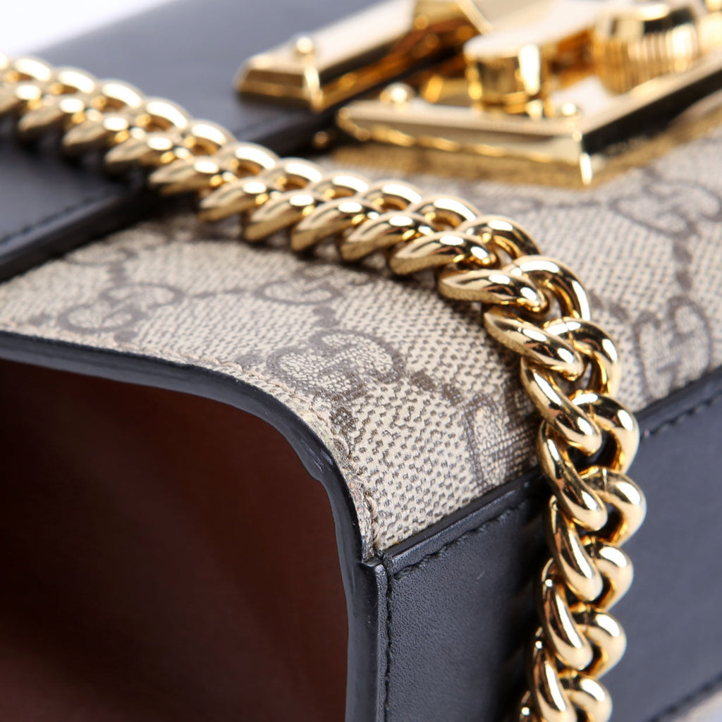 Gucci 409487 Padlock GG Supreme Small Black