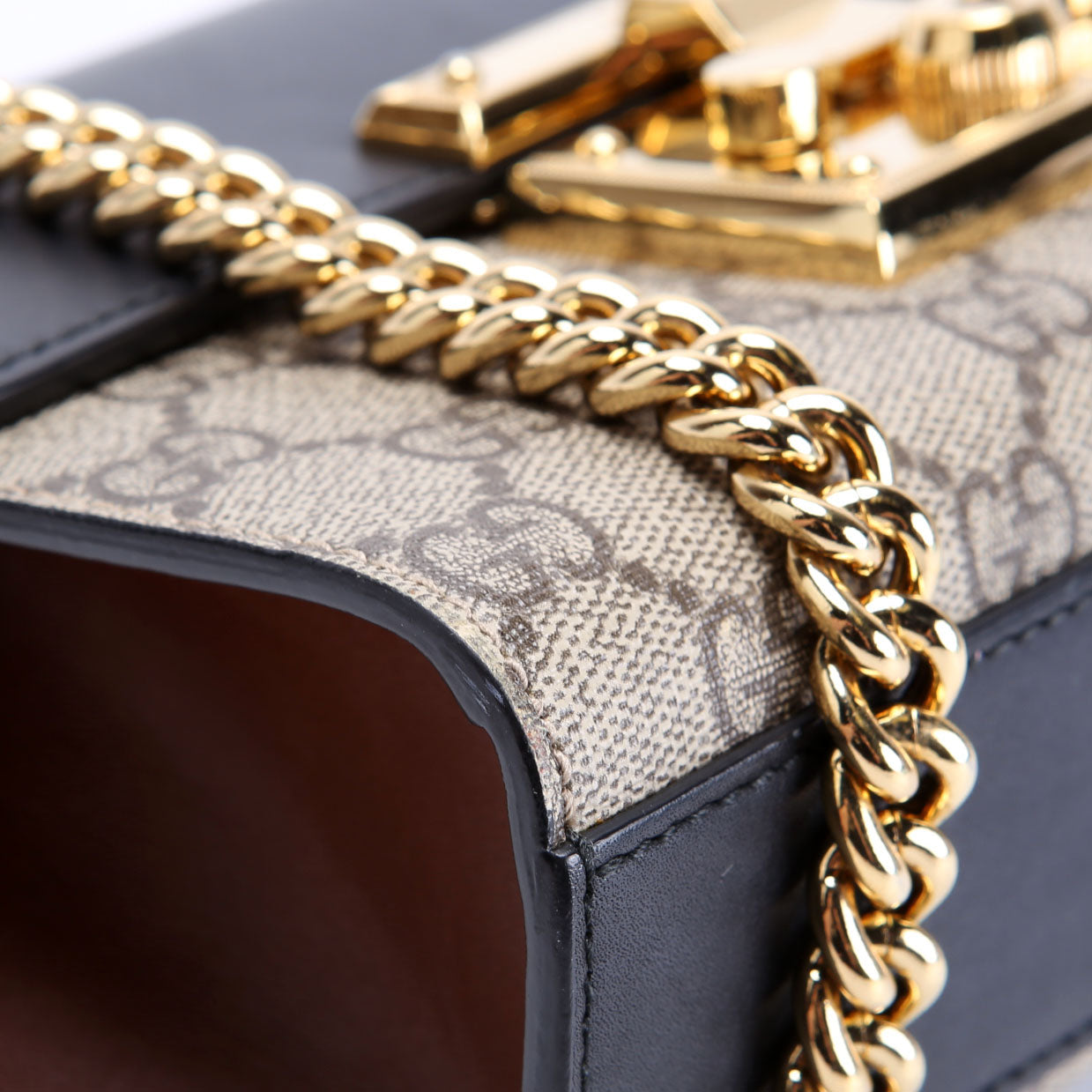 Gucci 409487 Padlock GG Supreme Small Black