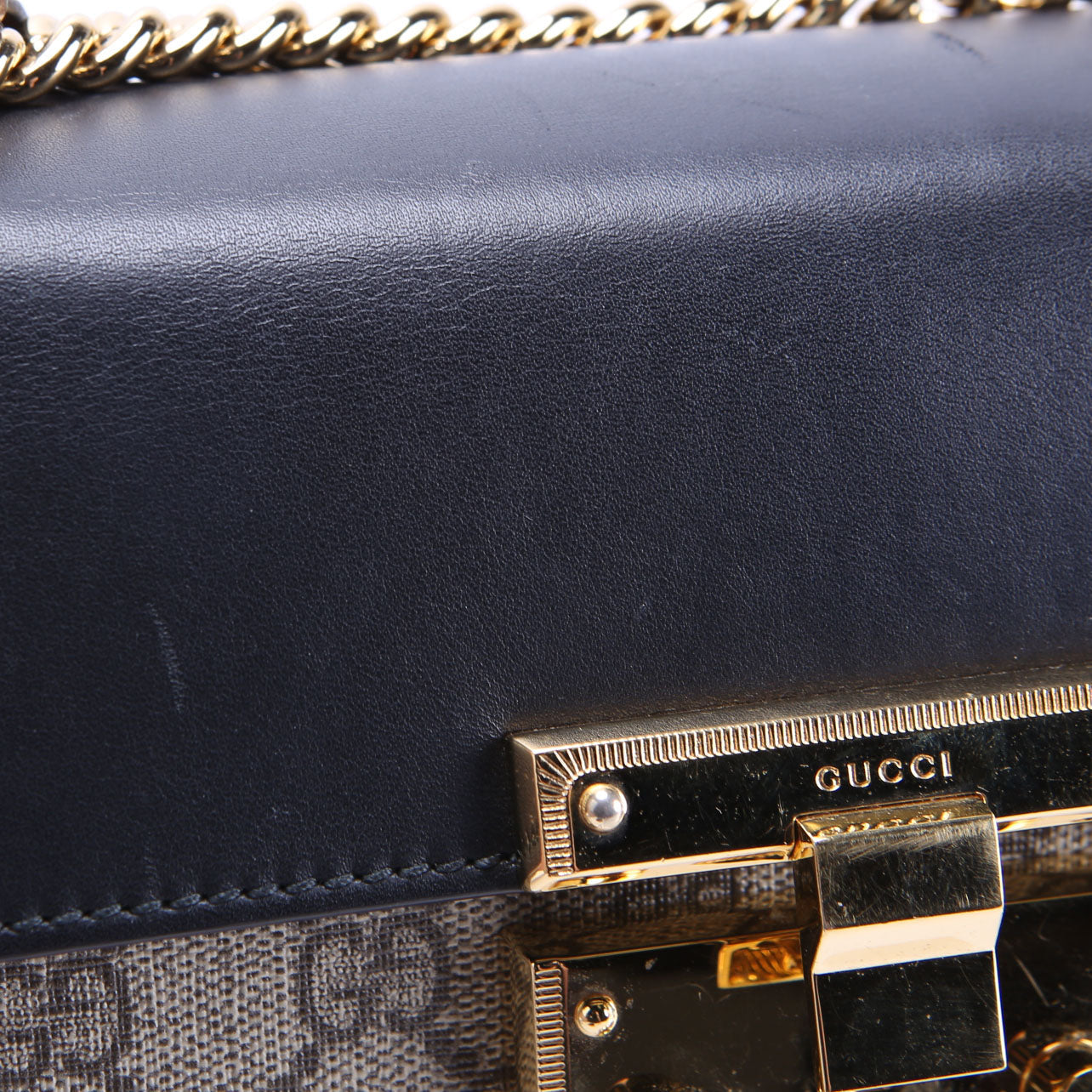 Gucci 409487 Padlock GG Supreme Small Black
