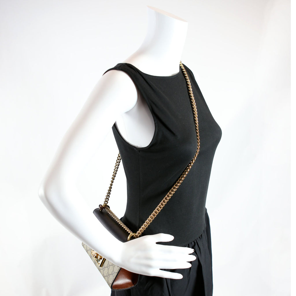 Gucci 409487 Padlock GG Supreme Small Black