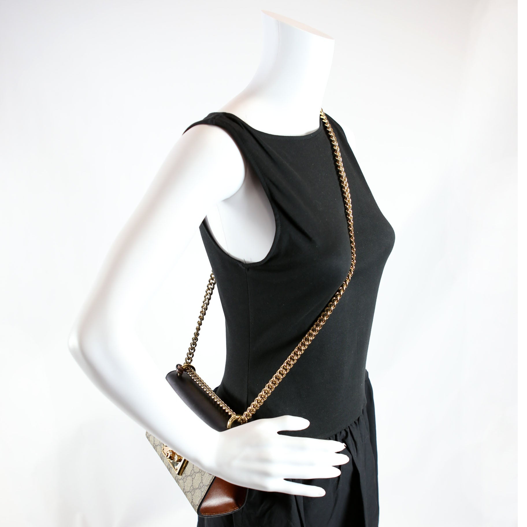 Gucci 409487 Padlock GG Supreme Small Black