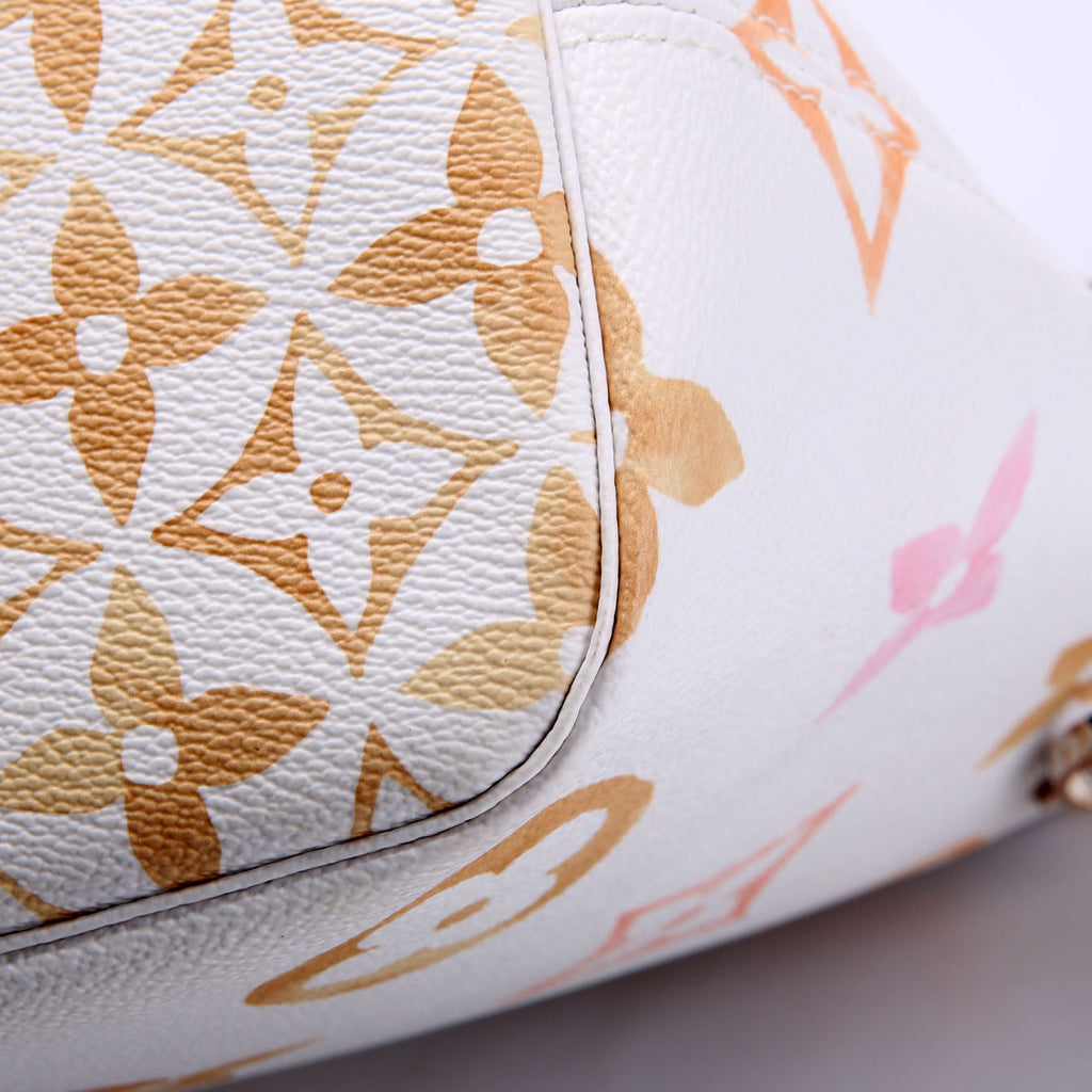 Louis Vuitton Neverfull With Wallet MM Watercolor BYTHEPOOL White/Tan