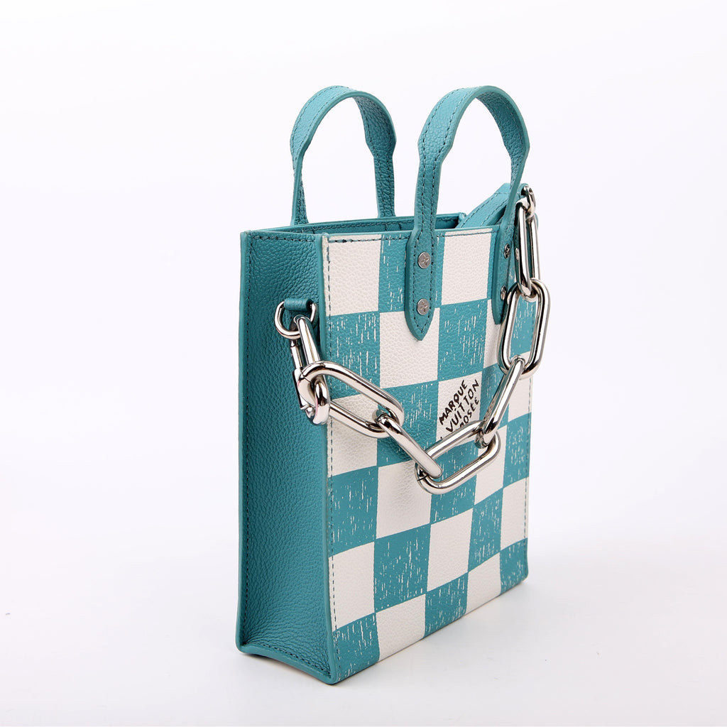 Louis Vuitton Sac Plat XS Abloh Checkers Teal