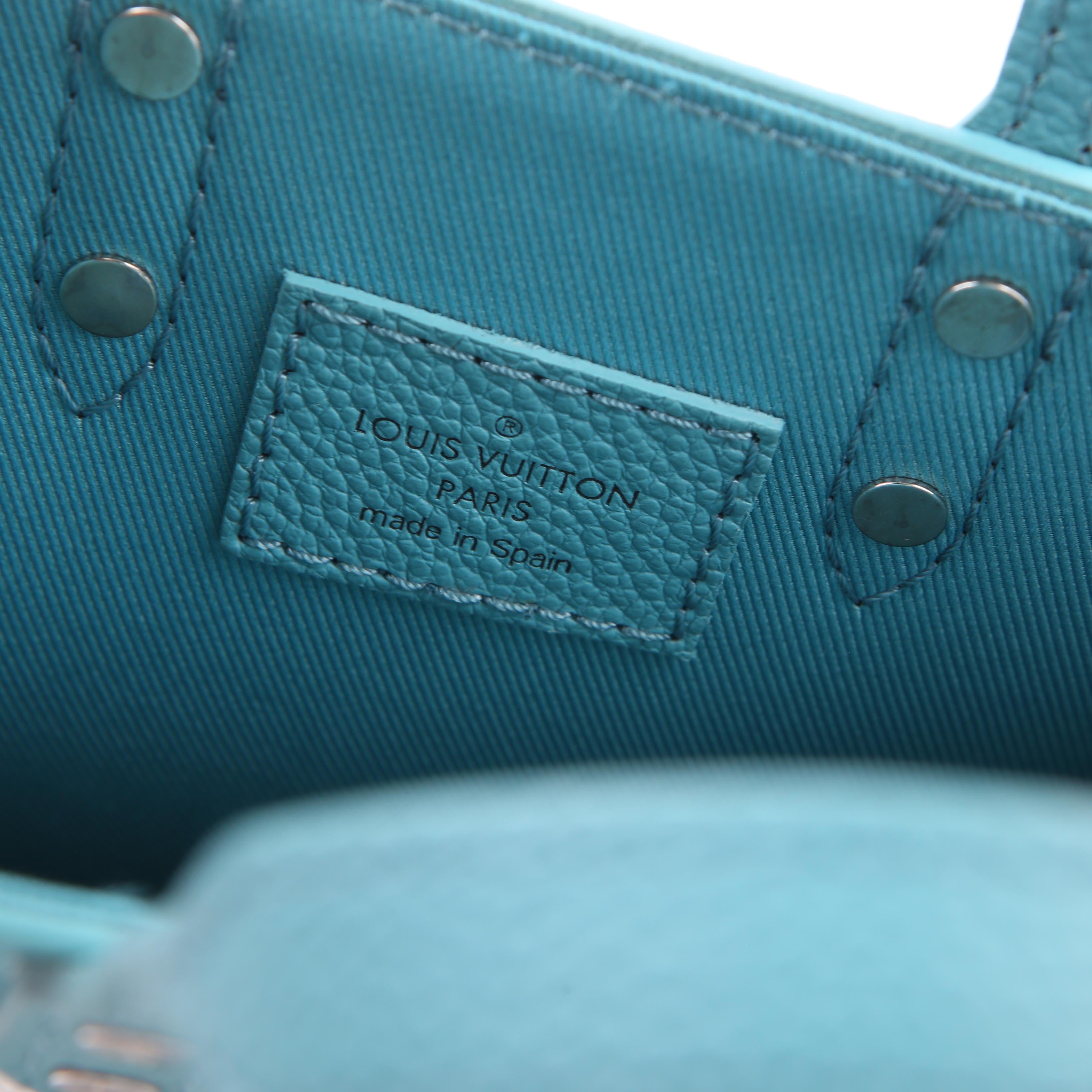 Louis Vuitton Sac Plat XS Abloh Checkers Teal