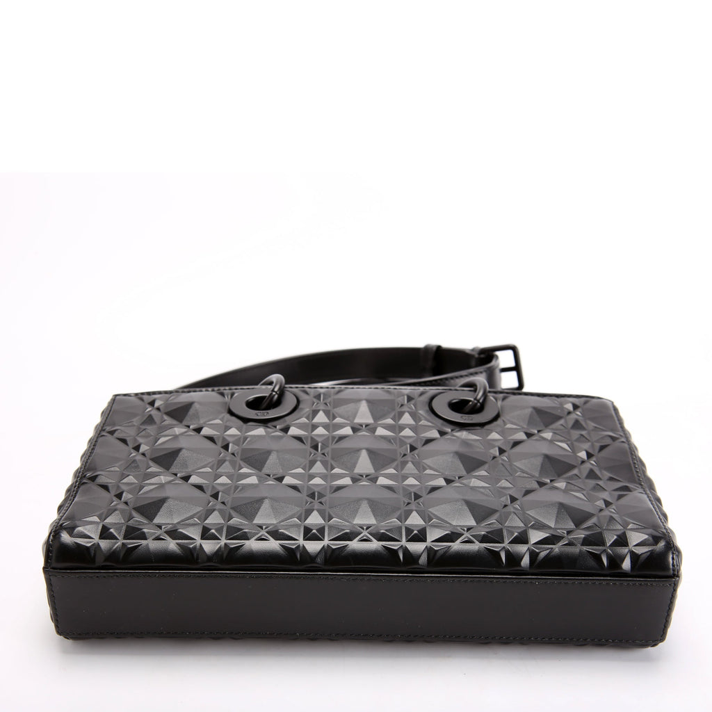Christian Dior Lady D-Joy Medium Lambskin Black