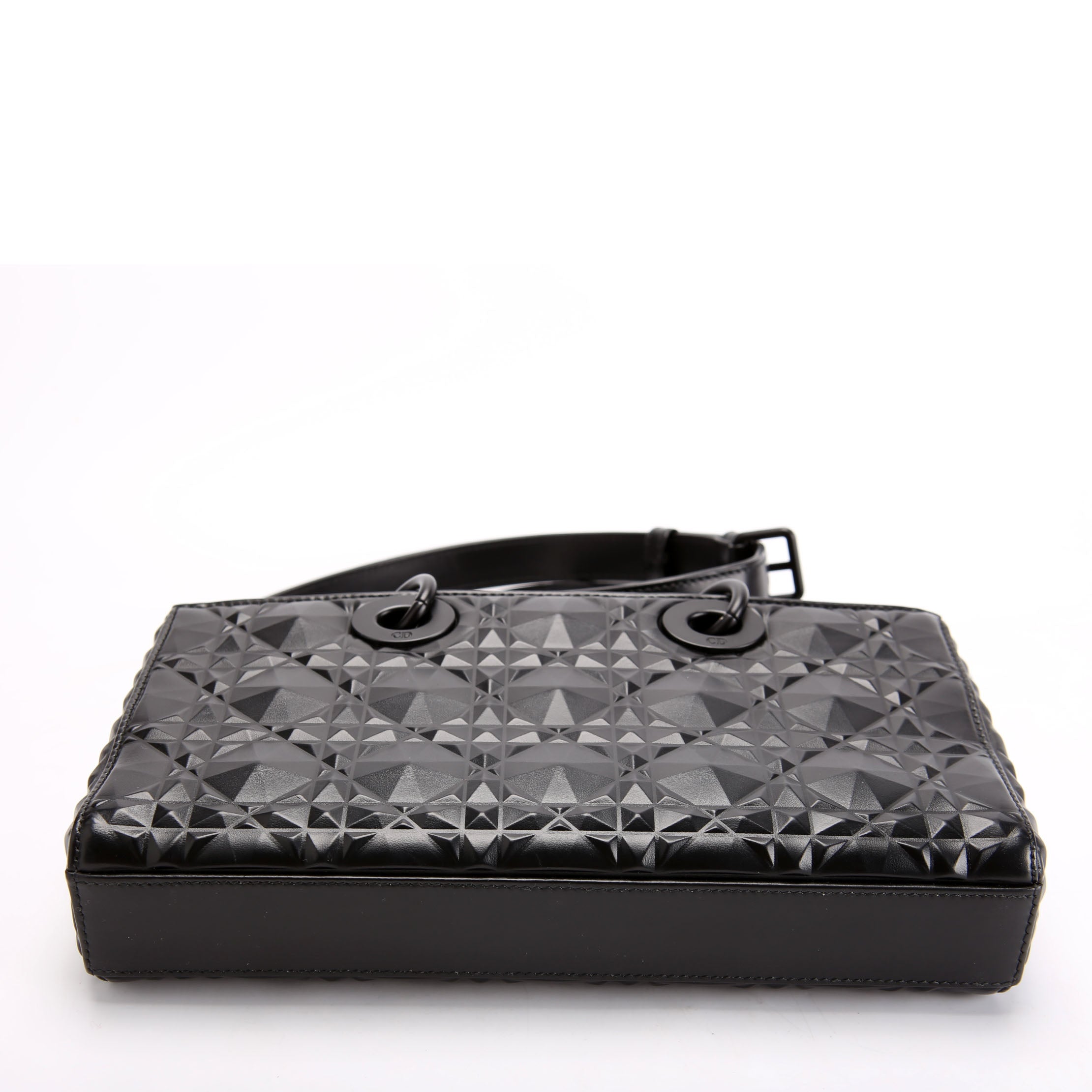 Christian Dior Lady D-Joy Medium Lambskin Black