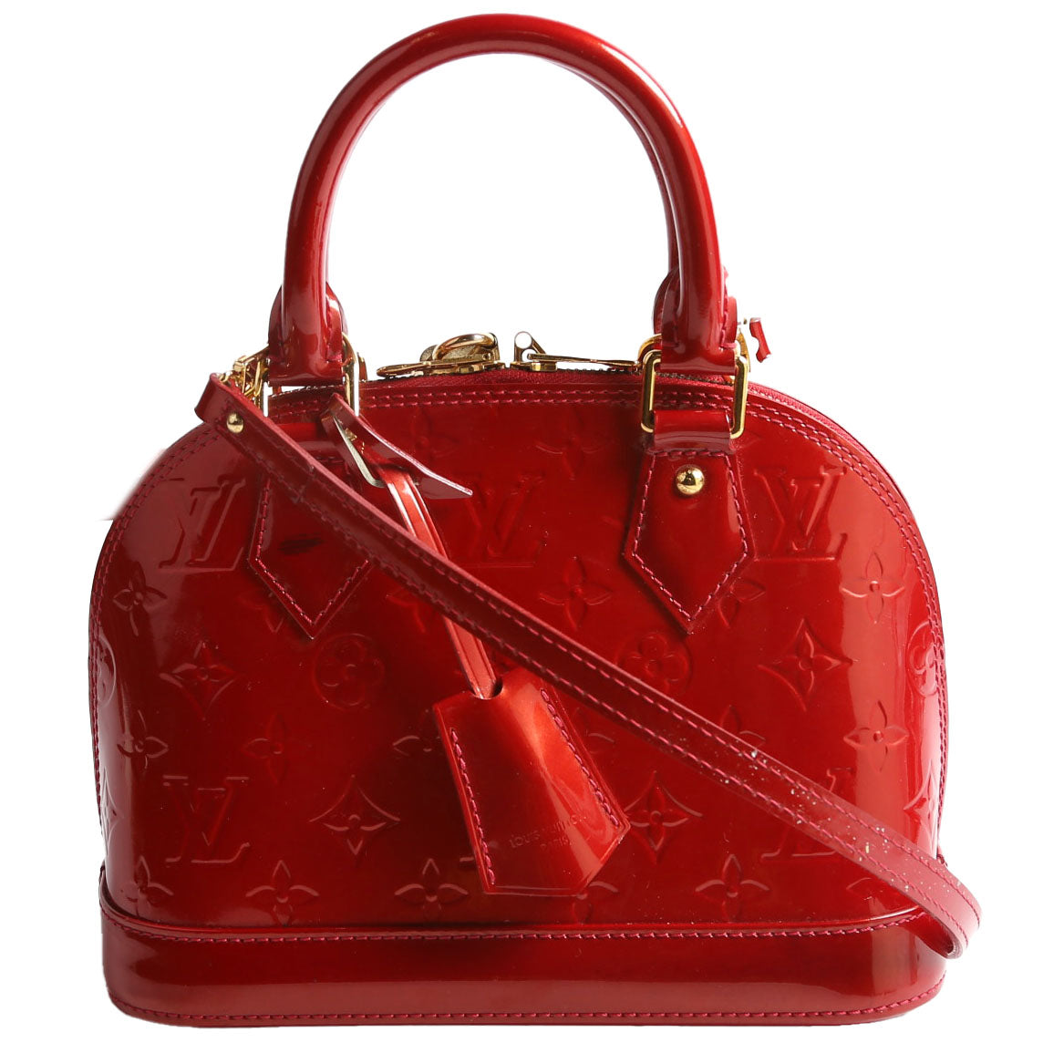 Louis Vuitton Alma BB Vernis Red/Gold