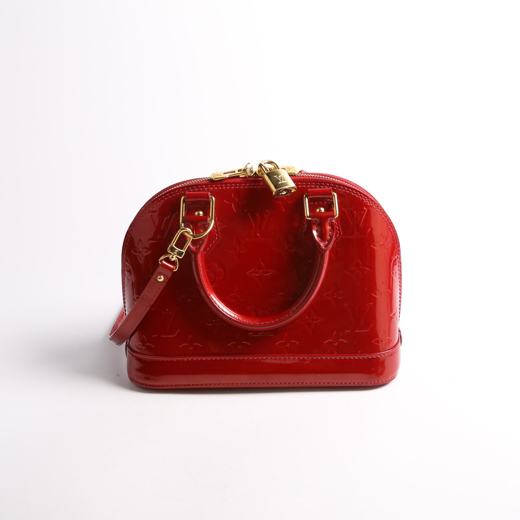 Louis Vuitton Alma BB Vernis Red/Gold