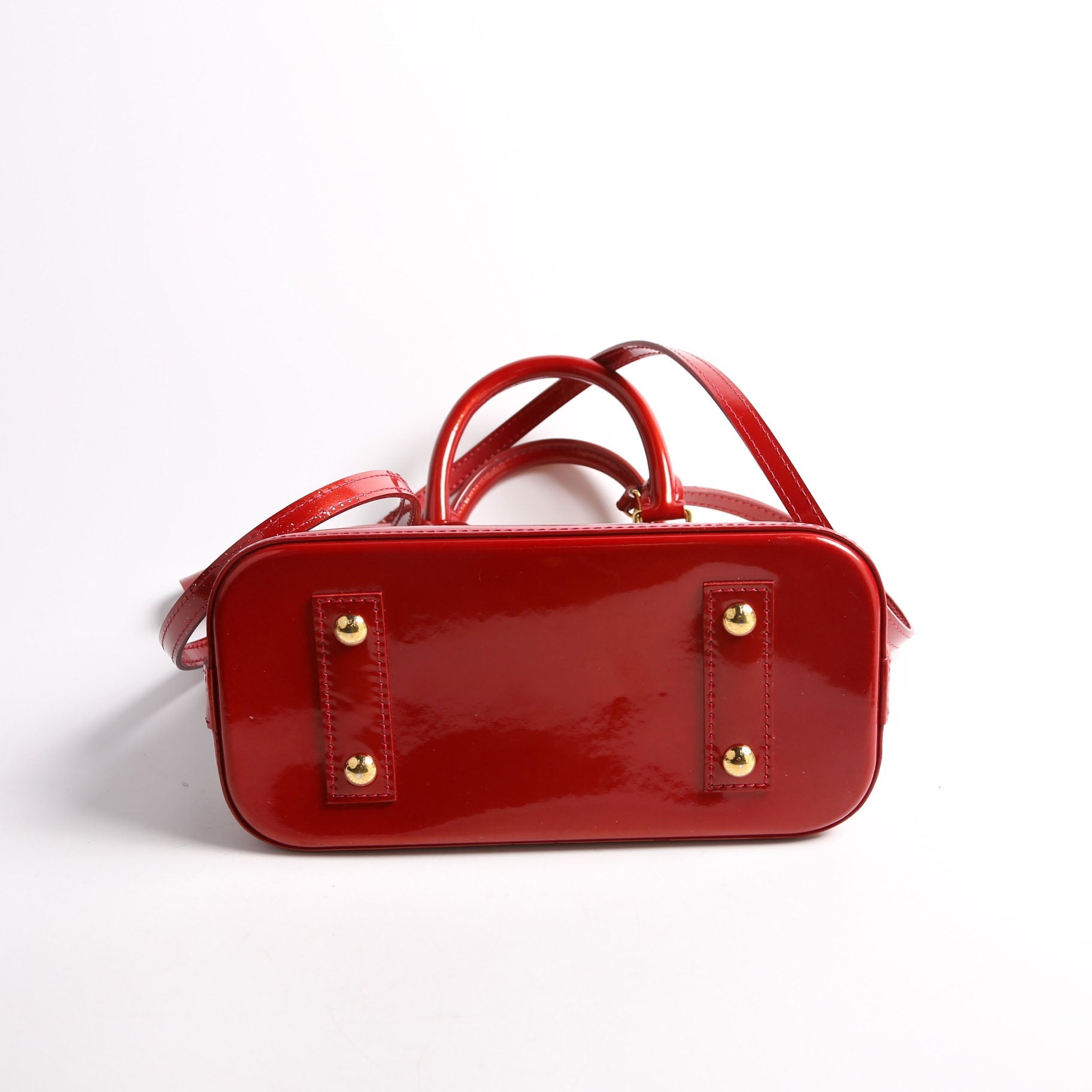 Louis Vuitton Alma BB Vernis Red/Gold