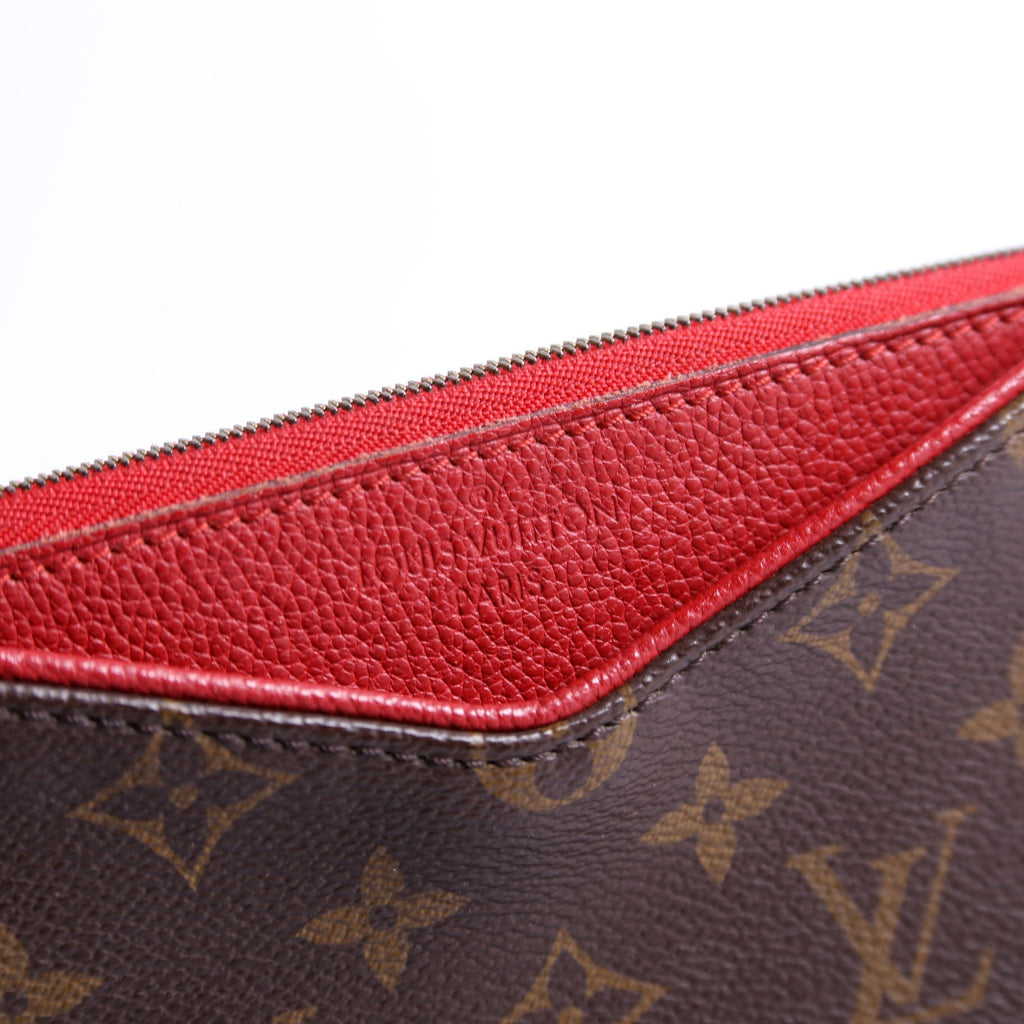 Louis Vuitton Pallas Clutch Monogram Red