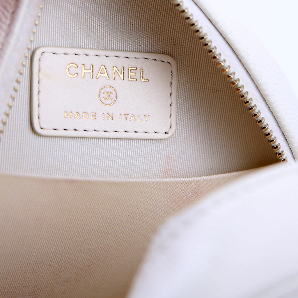 Chanel In the Loop Round Clutch with Chain 29M White