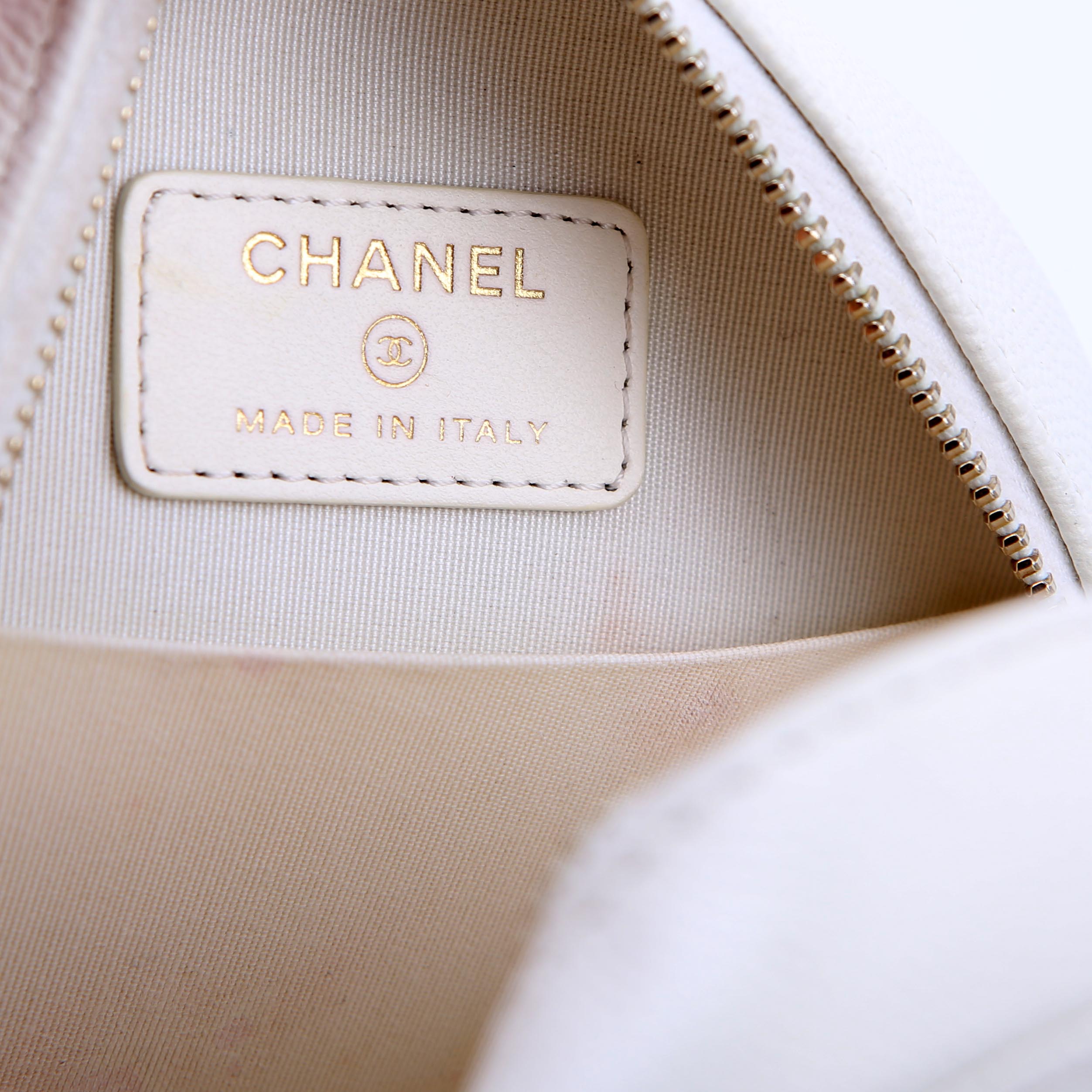 Chanel In the Loop Round Clutch with Chain 29M White