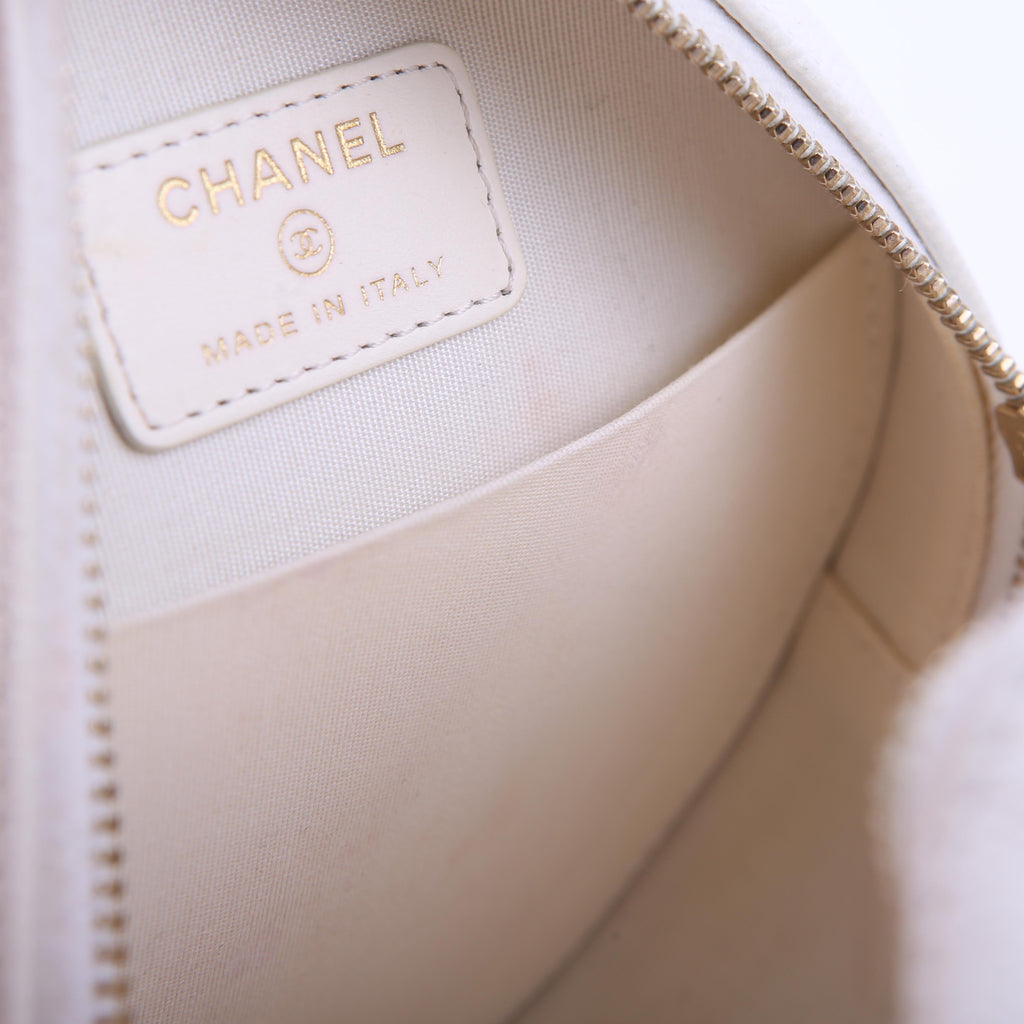 Chanel In the Loop Round Clutch with Chain 29M White