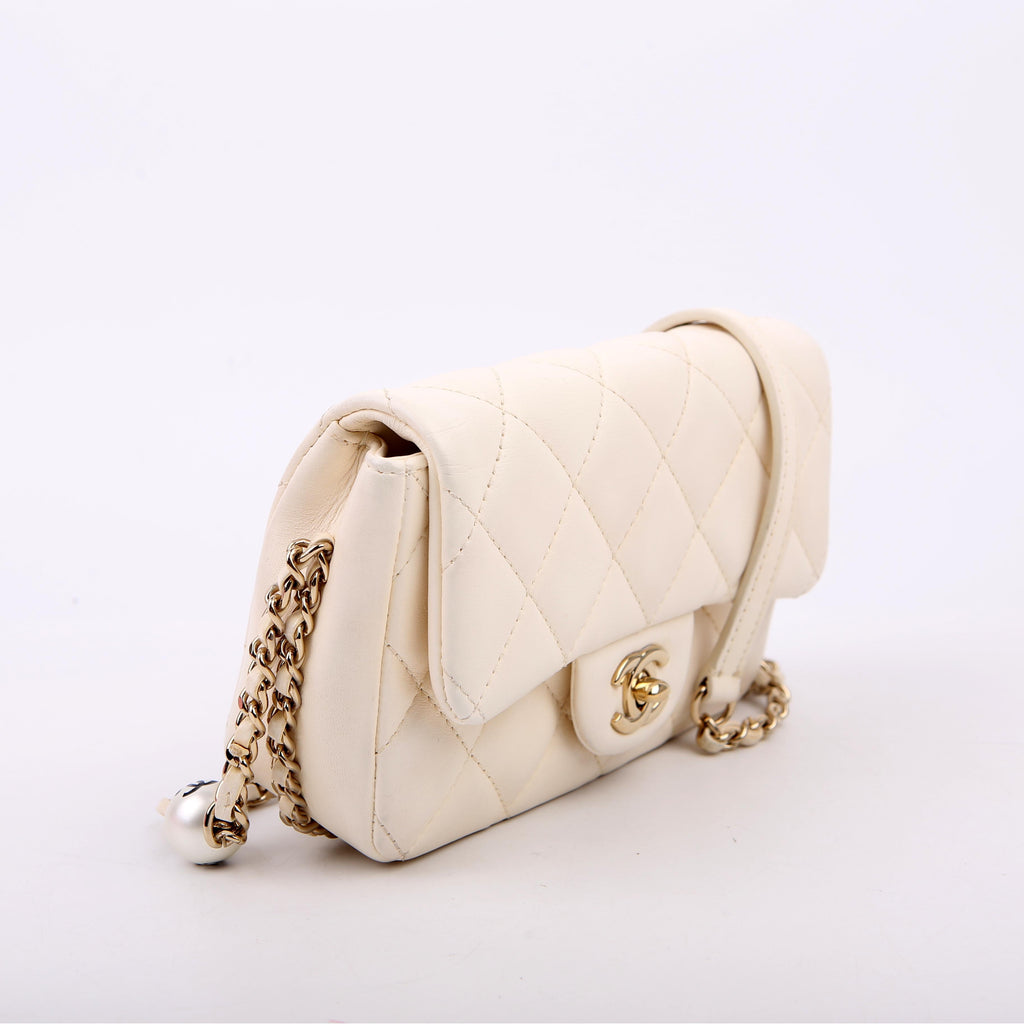 Chanel My Precious Pearls Small Chain 29M White