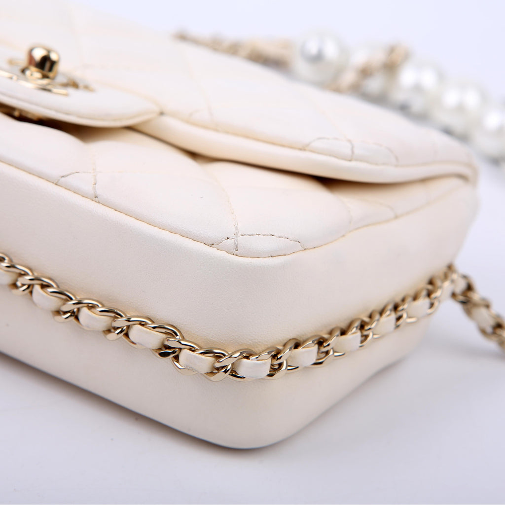 Chanel My Precious Pearls Small Chain 29M White