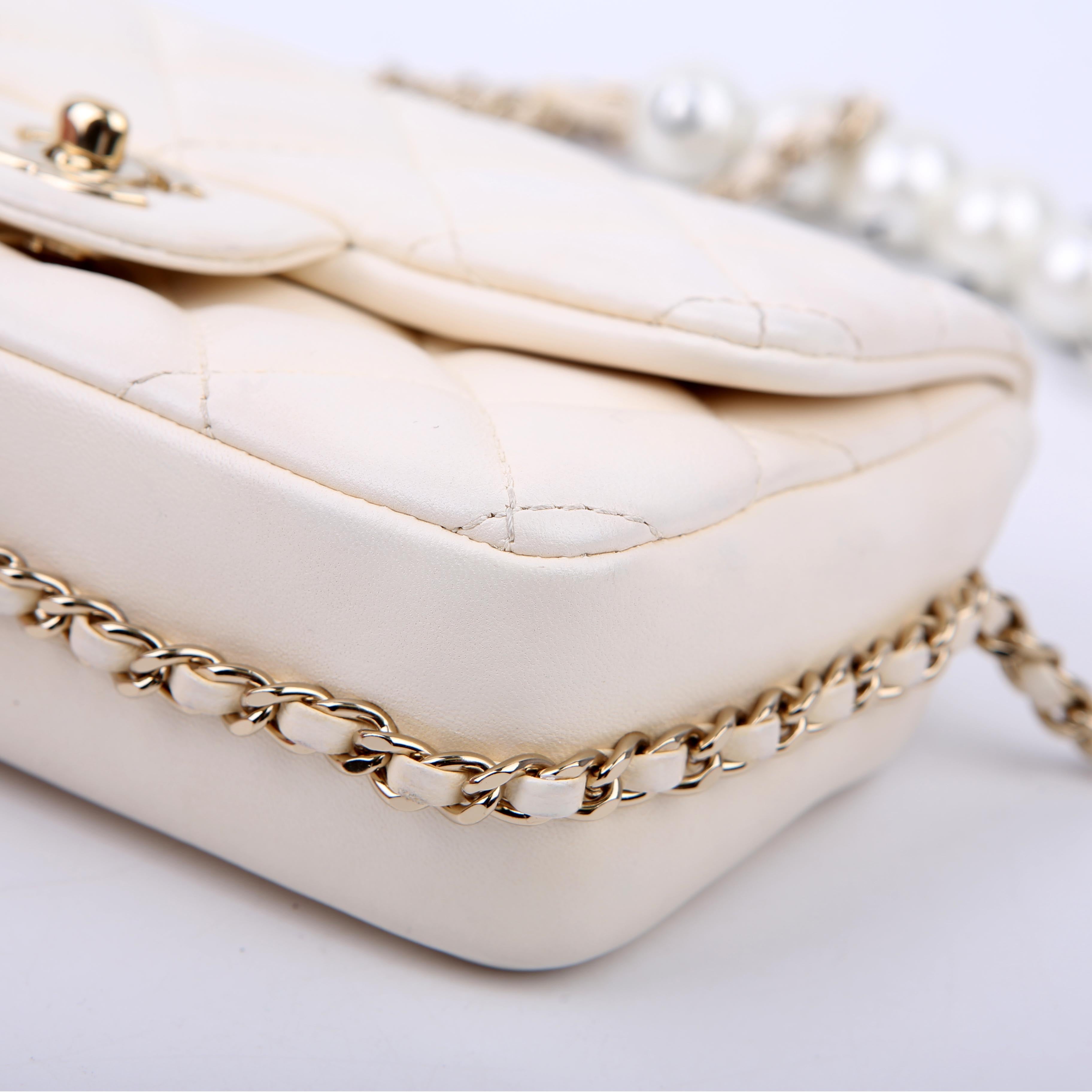 Chanel My Precious Pearls Small Chain 29M White