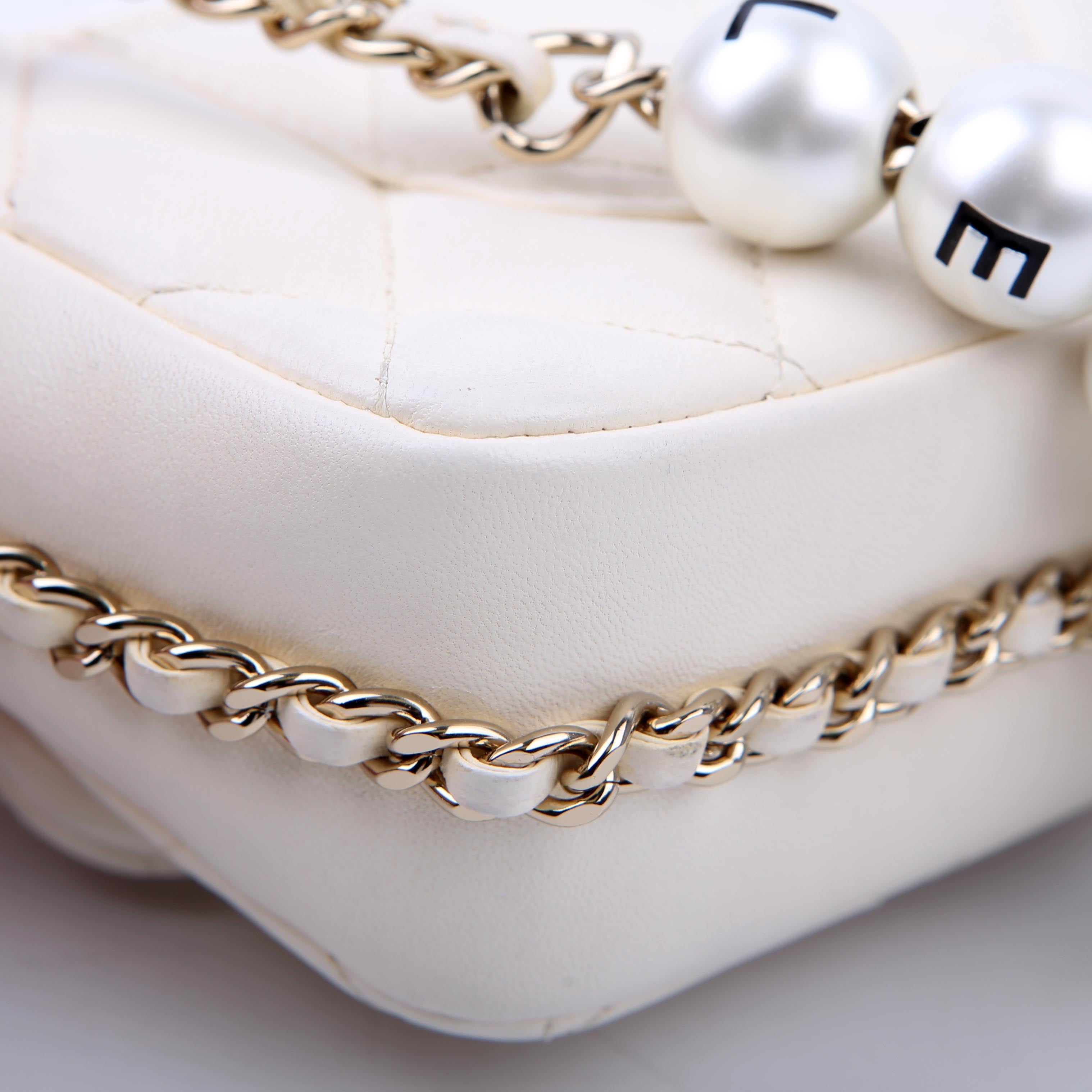 Chanel My Precious Pearls Small Chain 29M White