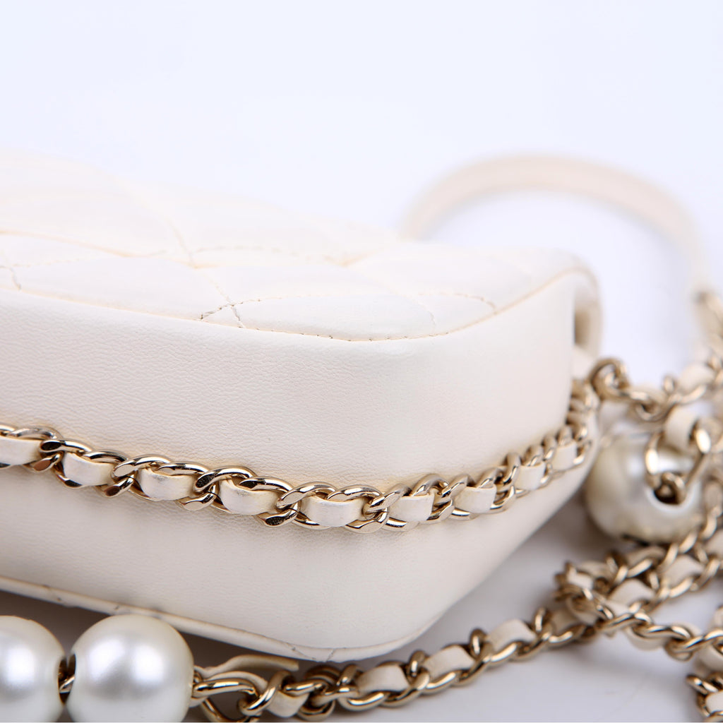 Chanel My Precious Pearls Small Chain 29M White
