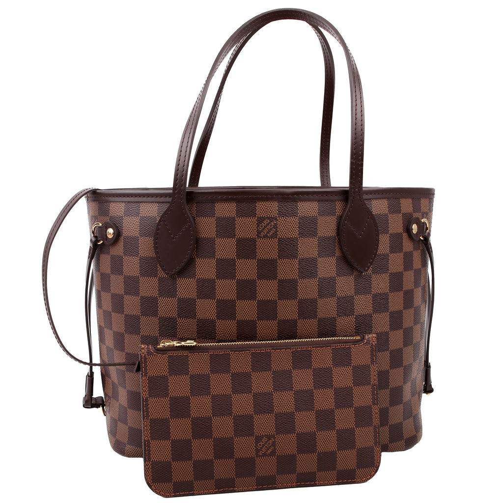 Louis Vuitton Neverfull with Wallet PM Damier Ebene Red