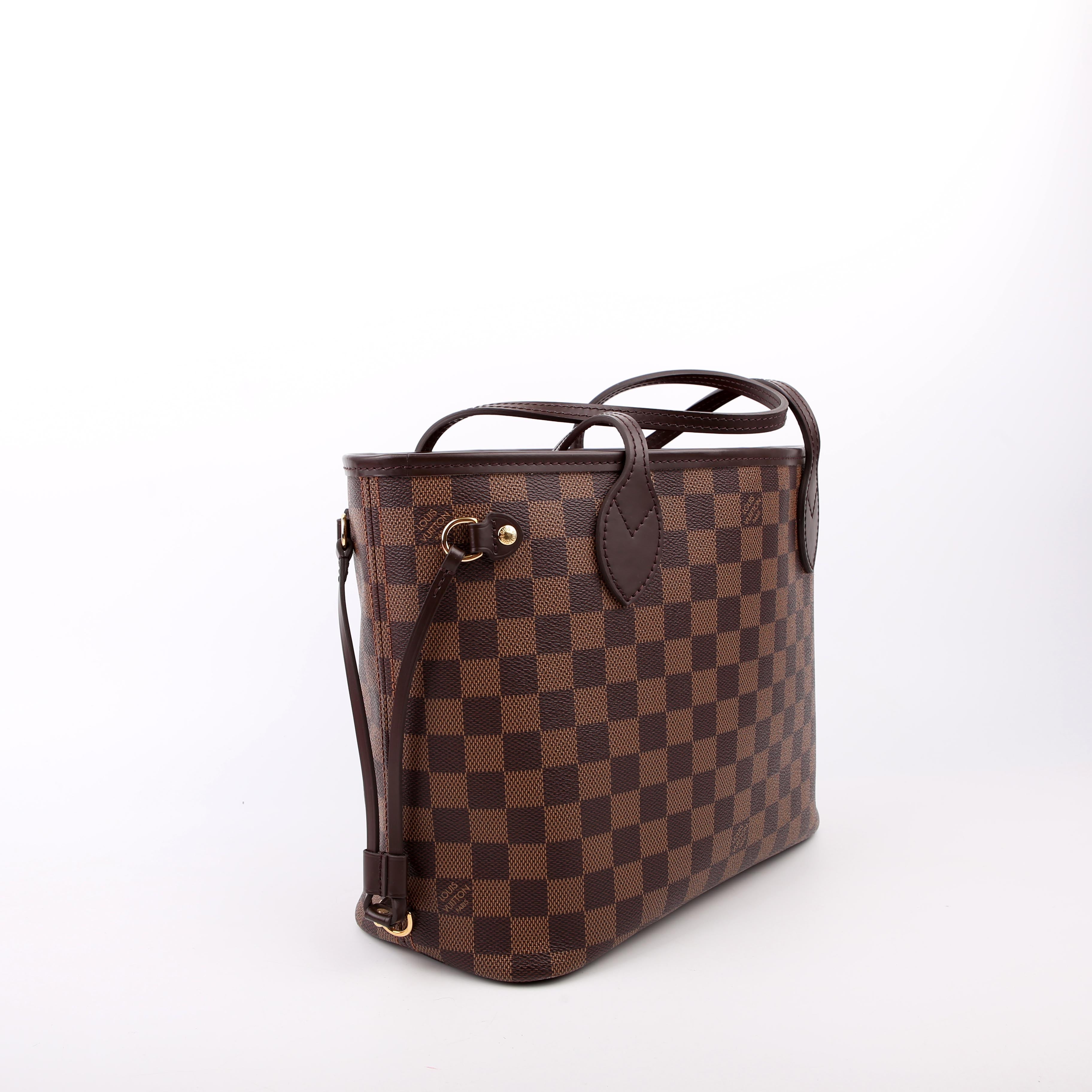 Louis Vuitton Neverfull with Wallet PM Damier Ebene Red