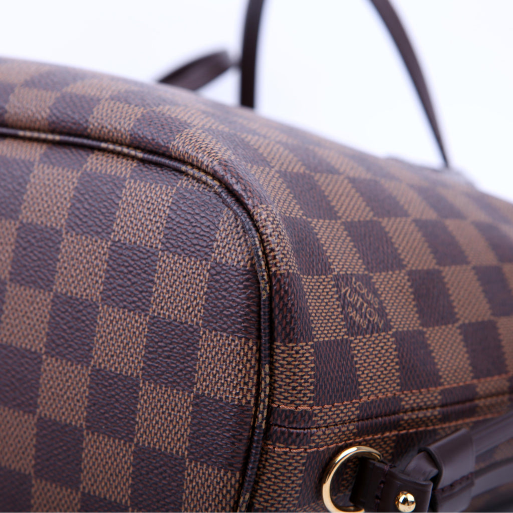 Louis Vuitton Neverfull with Wallet PM Damier Ebene Red