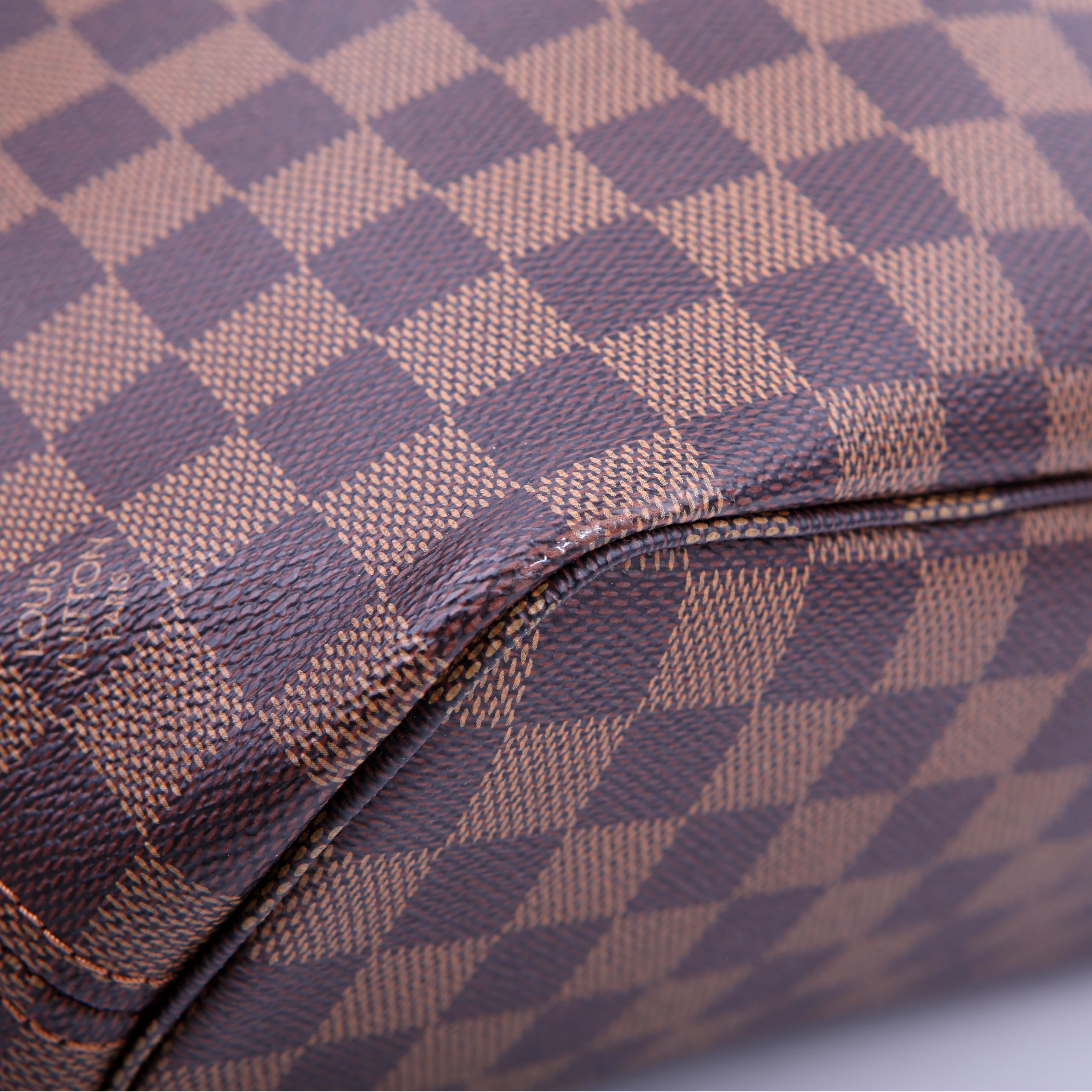 Louis Vuitton Neverfull with Wallet PM Damier Ebene Red