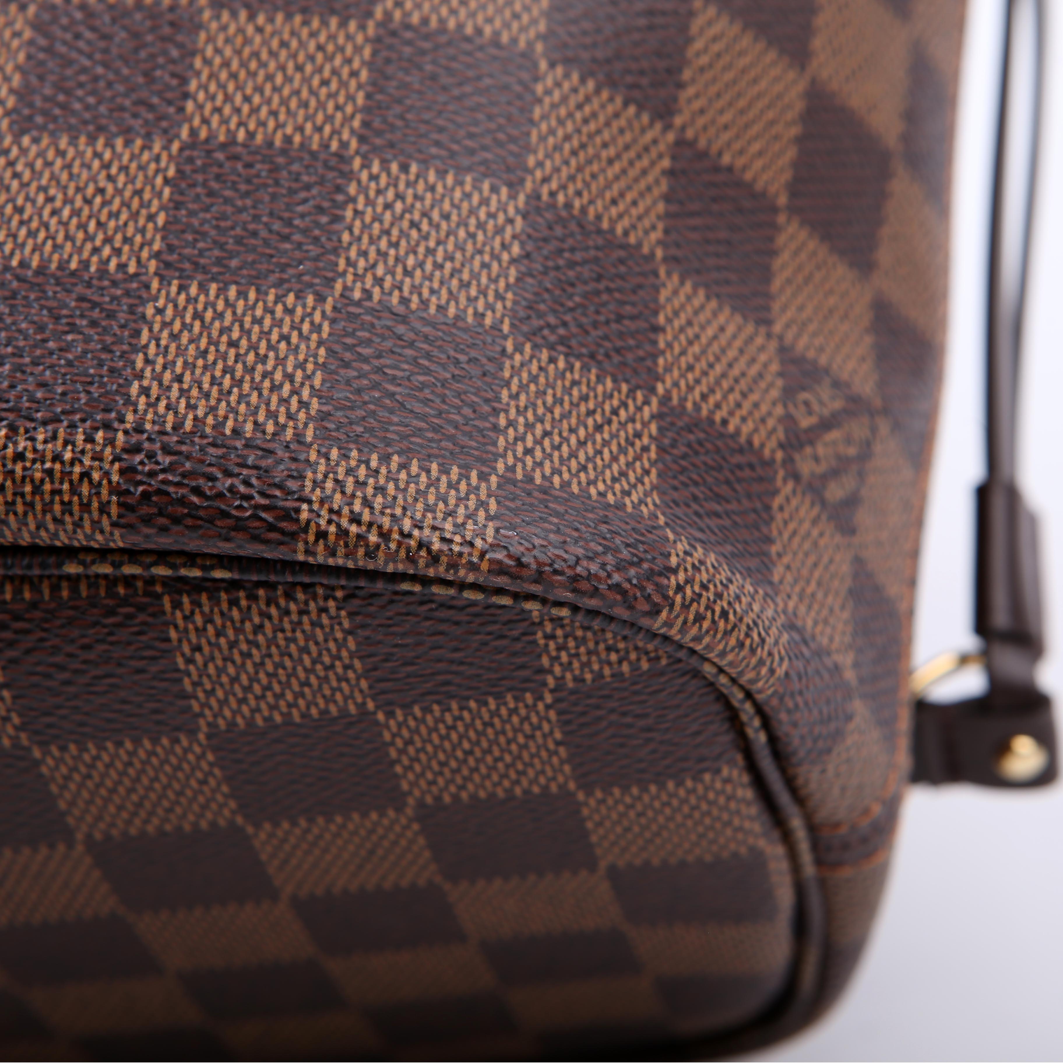 Louis Vuitton Neverfull with Wallet PM Damier Ebene Red