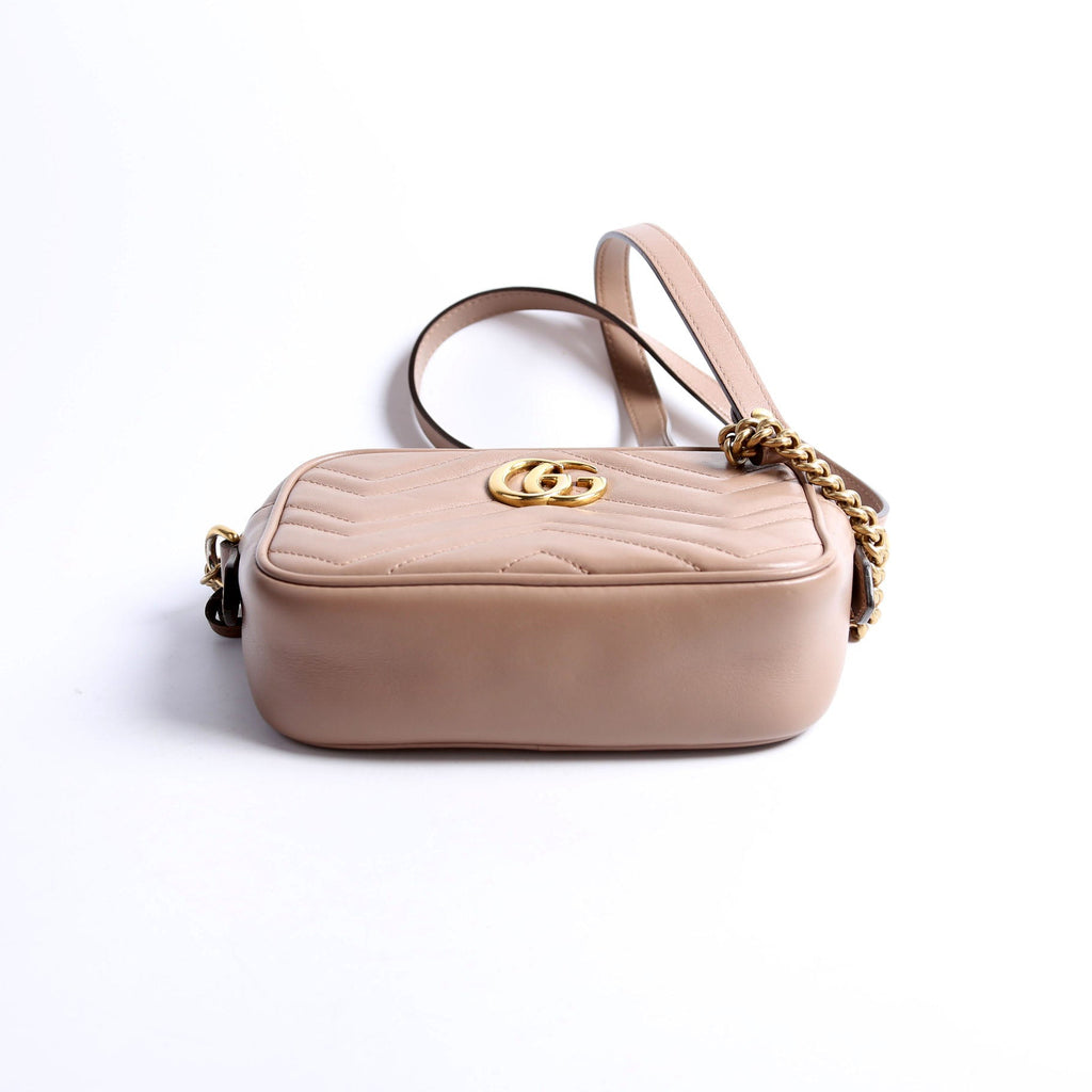 Gucci 448065 Marmont Mini Camera Bag Tan