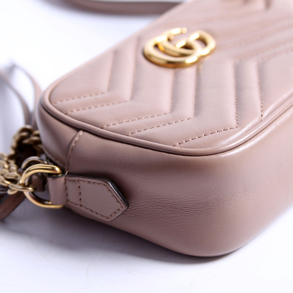 Gucci 448065 Marmont Mini Camera Bag Tan