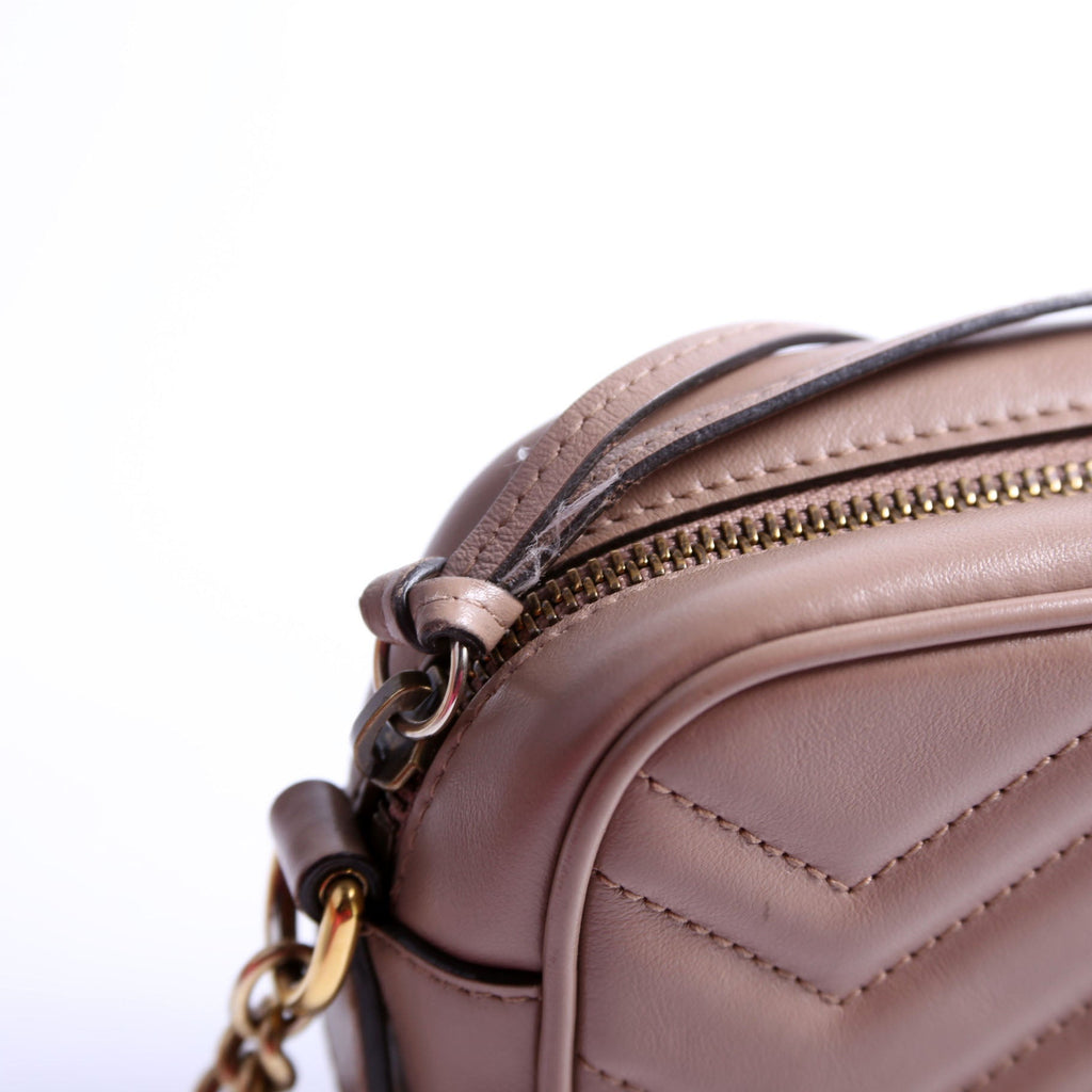 Gucci 448065 Marmont Mini Camera Bag Tan