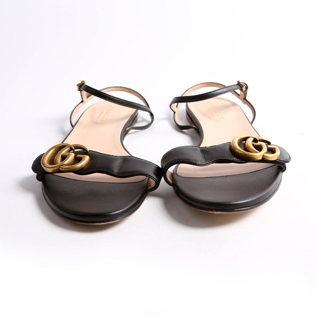 Gucci Marmont Flat Sandals Size 37