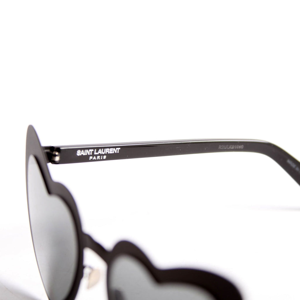 Saint Laurent SL196 LouLou Heart Sunglasses Black