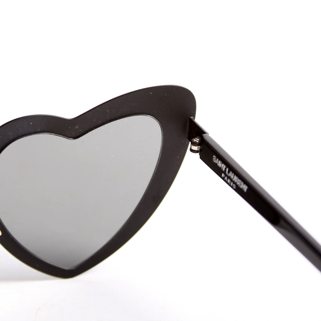 Saint Laurent SL196 LouLou Heart Sunglasses Black