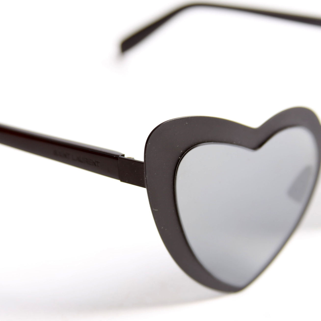 Saint Laurent SL196 LouLou Heart Sunglasses Black