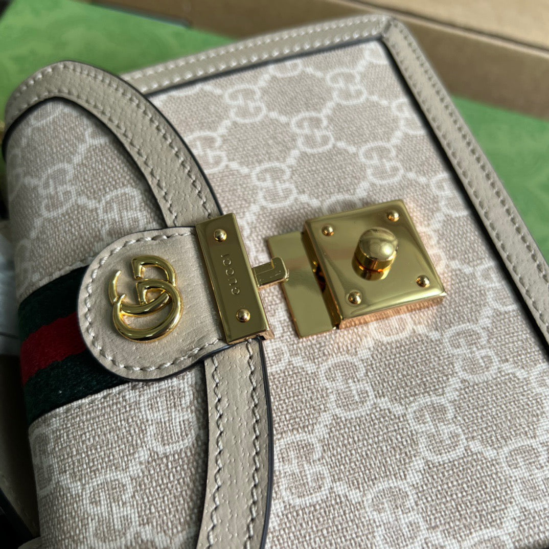 Gucci OphiDiora Gucci Mini Shoulder Bag Beige For Women, Women’s Bags 6.9in/18cm Gucci 696180 UULAG 9682
