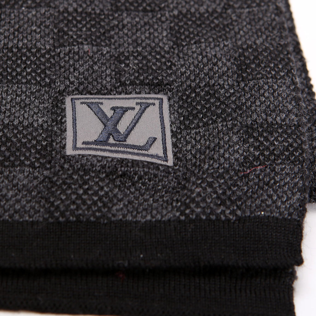 Louis Vuitton Neo Petite Damier Wool Scarf Black