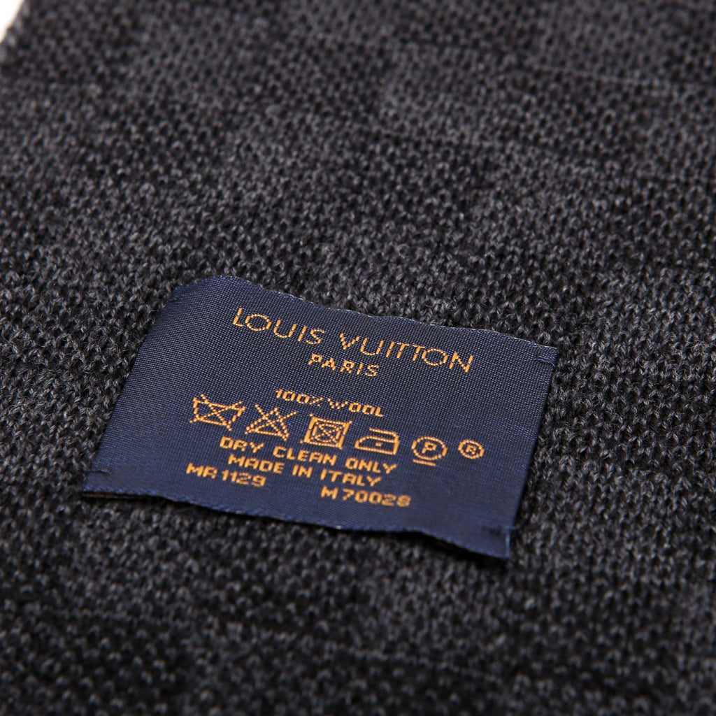Louis Vuitton Neo Petite Damier Wool Scarf Black