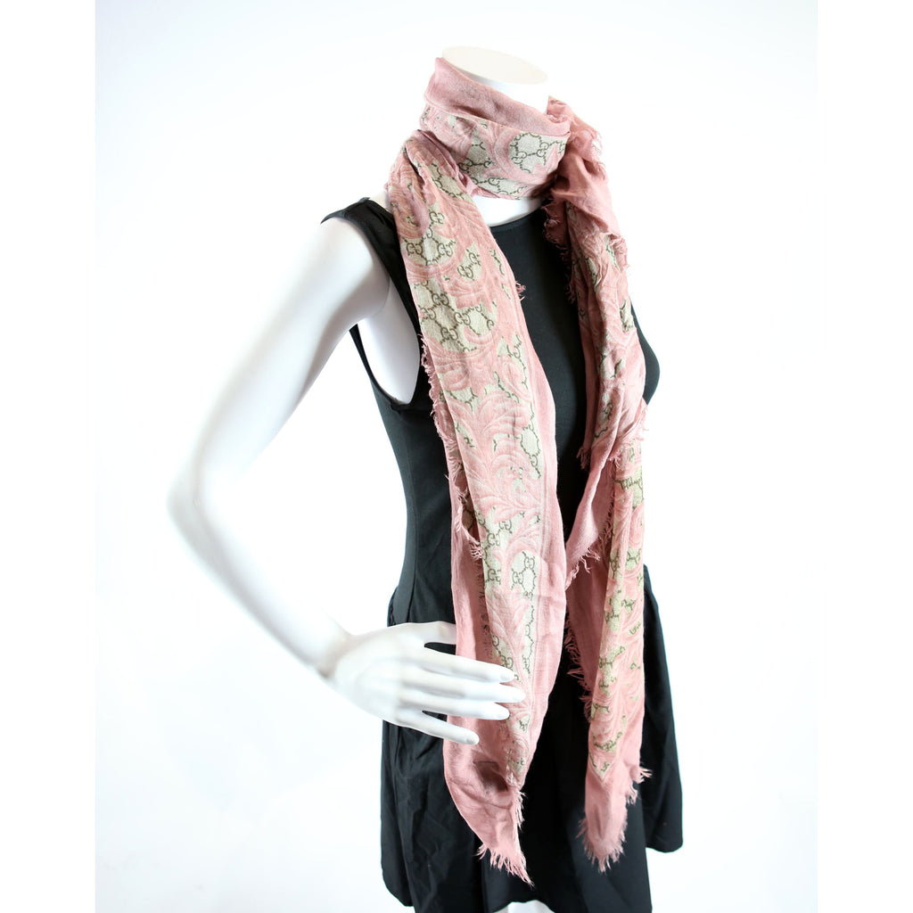 Gucci GG Arabesque Silk/Modal Scarf