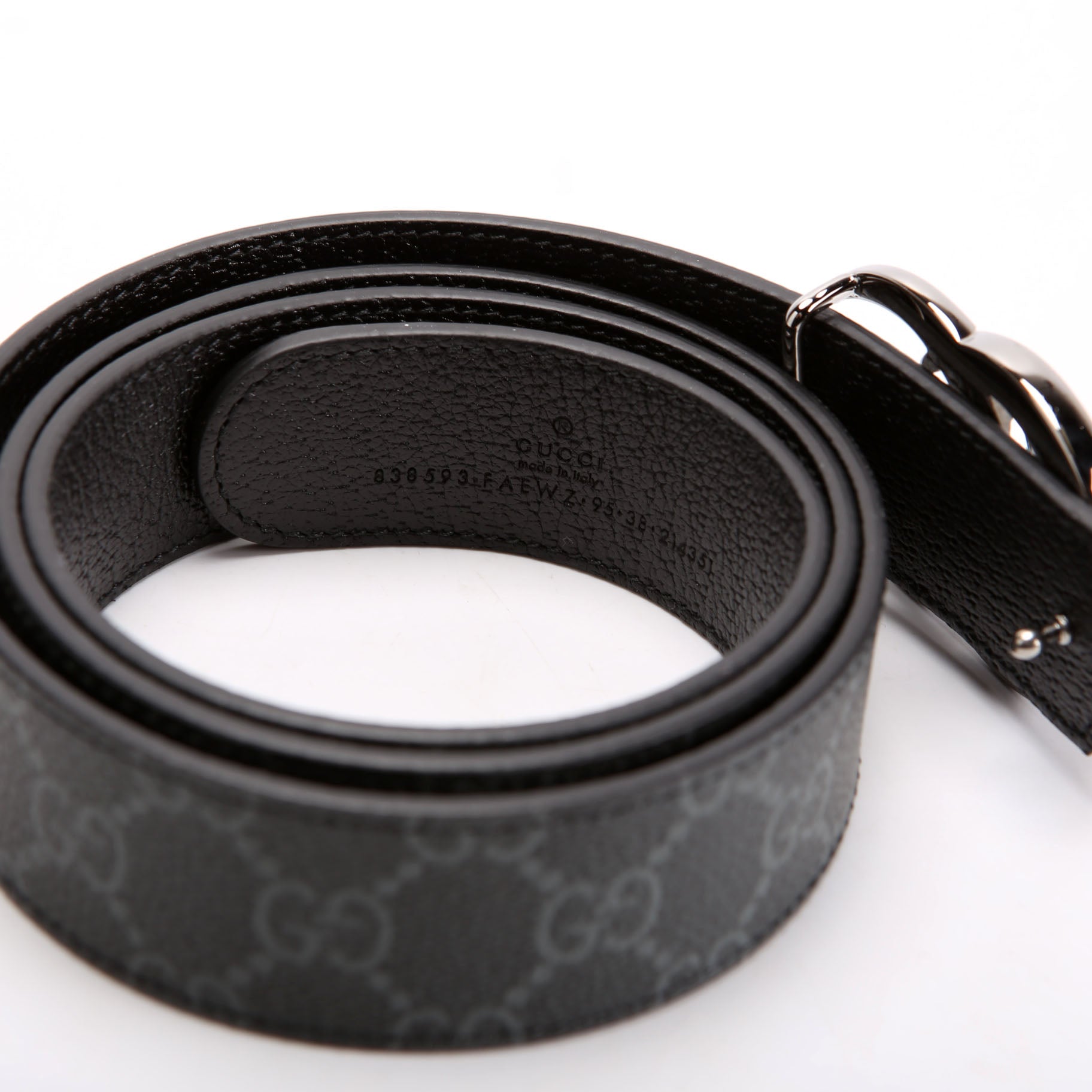 Gucci 838593 GG Marmont Reversible Belt Size 95/38 Black