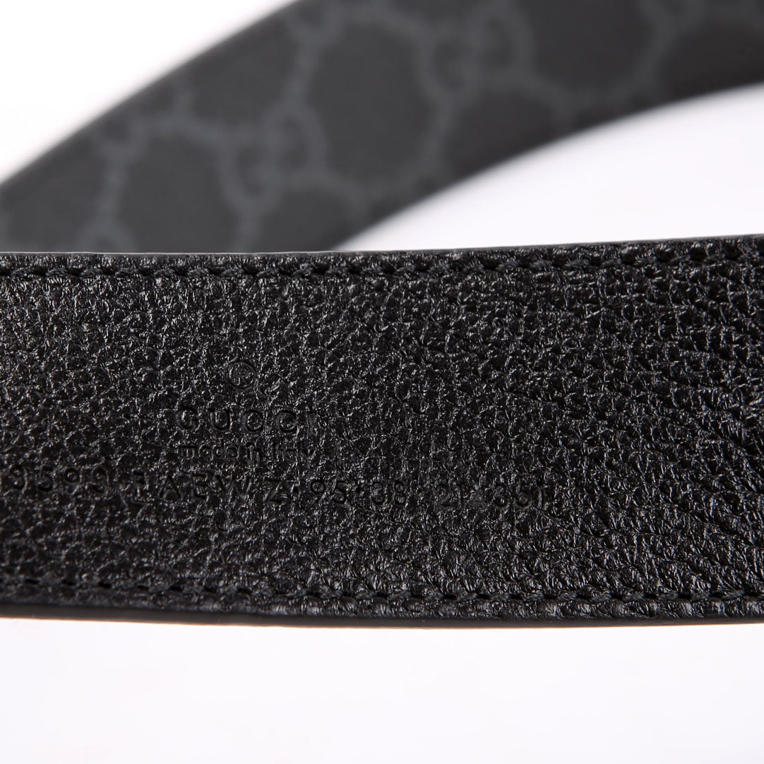 Gucci 838593 GG Marmont Reversible Belt Size 95/38 Black